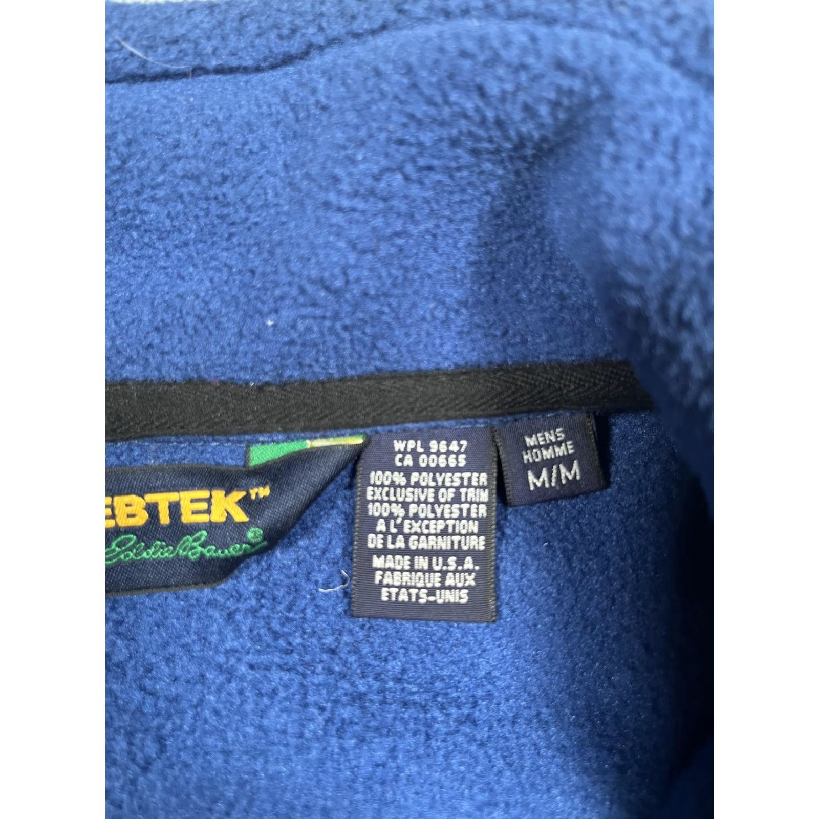 Eddie Bauer VINTAGE Eddie Bauer EBTEK Jacket Mens M Blue 1/4 Zip Fleece Pocket Zip Stand-Up Collar 90s USA Mens Size US M / EU 48-50 / 2 - 4 Thumbnail