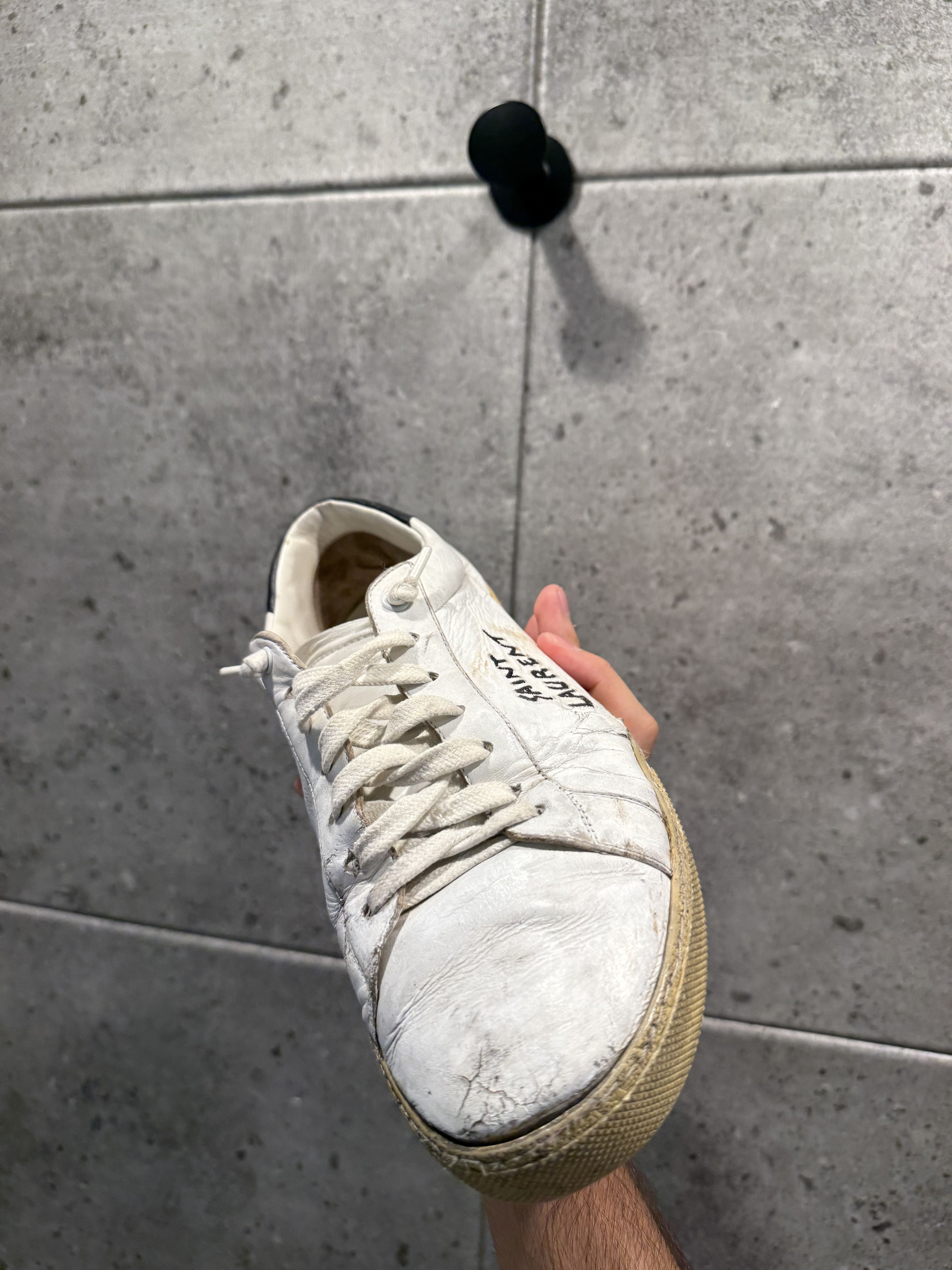 Saint Laurent Paris Saint Laurent logo court low top sneakers Size US 10 / EU 43 - 7 Thumbnail