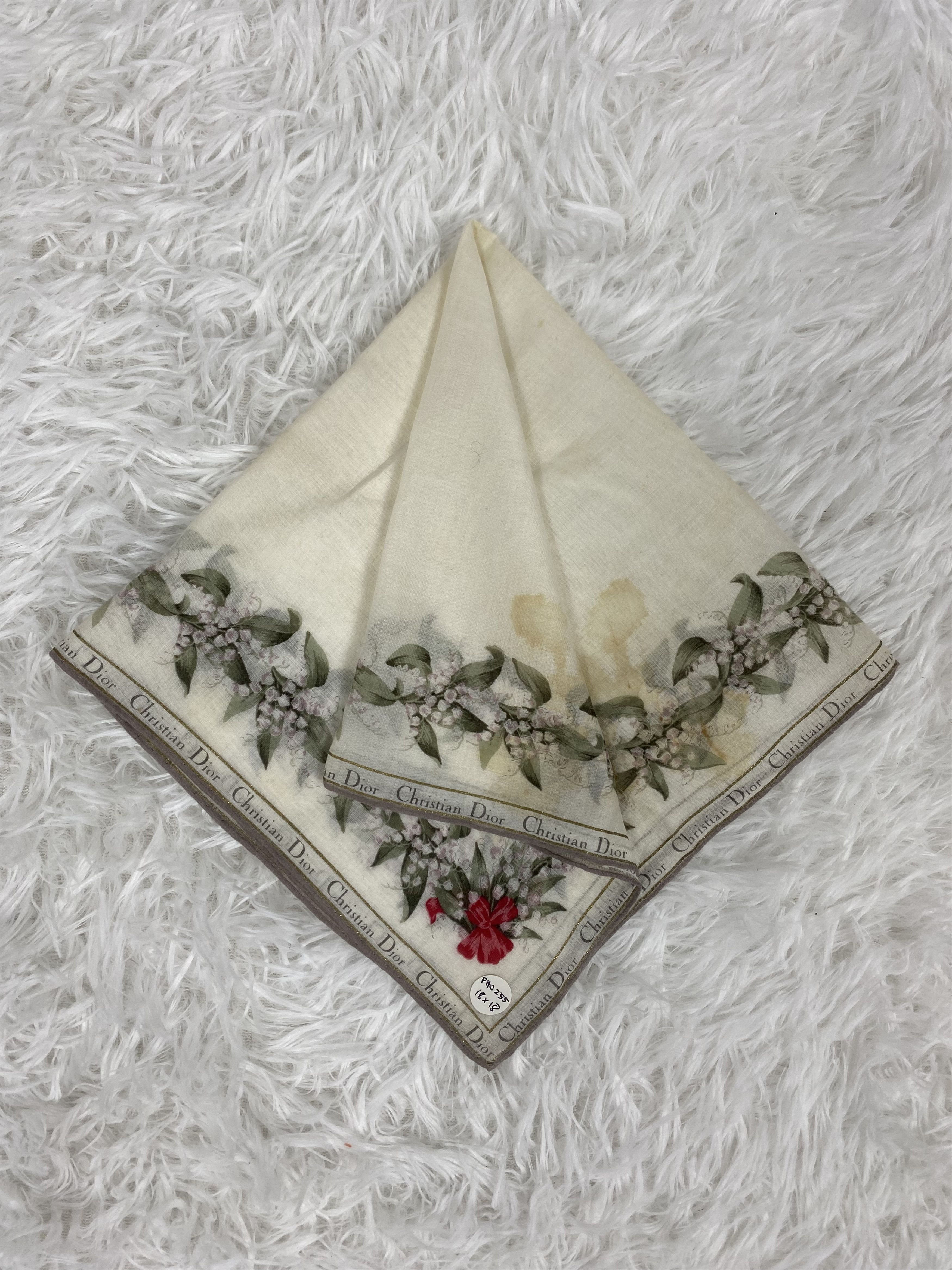 Vintage Vintage Christian Dior Handkerchief Neckerchief PH0255 Size ONE SIZE - 1 Thumbnail