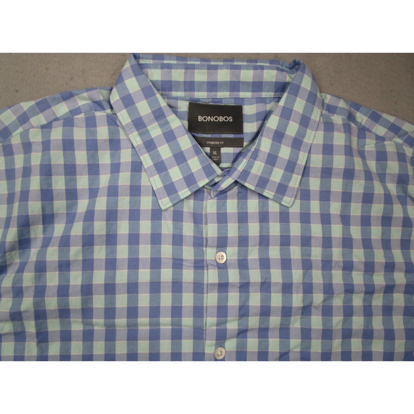 Bonobos VINTAGE Bonobos Shirt Men XL Blue Check Casual Long Sleeve Button-Up Size US XL / EU 56 / 4 - 2 Thumbnail