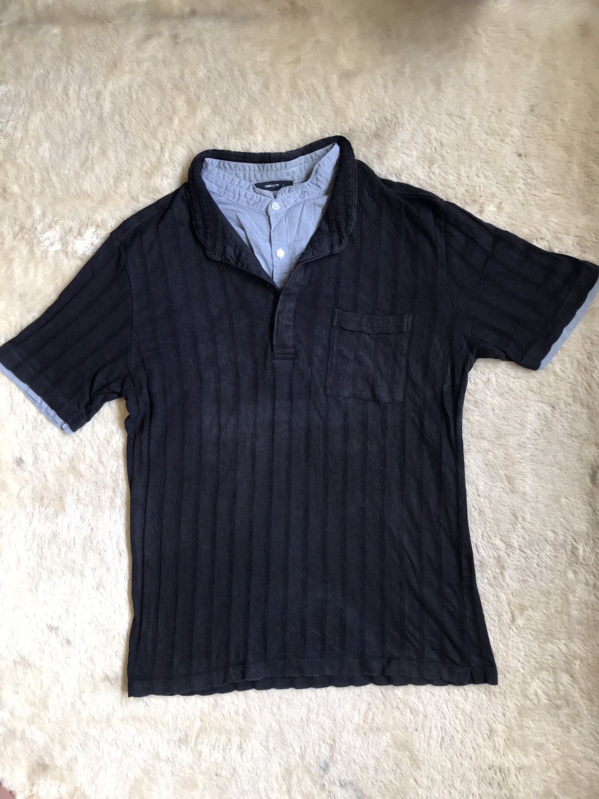 Comme Ca Ism × Japanese Brand × Le Grande Bleu (L.G.B.) Comme Ca Ism Double Layer Short Sleeve Millennial Style Size US M / EU 48-50 / 2 - 1 Thumbnail