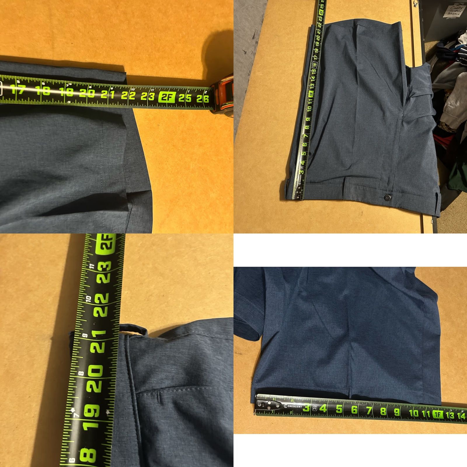 PGA Tour PGA TOUR Golf Shorts Men 42 Chino Inseam 10" Blue Gray Preppy Pocket Zipper Button Casual Vintage: No Size US 42 / EU 58 - 10 Thumbnail