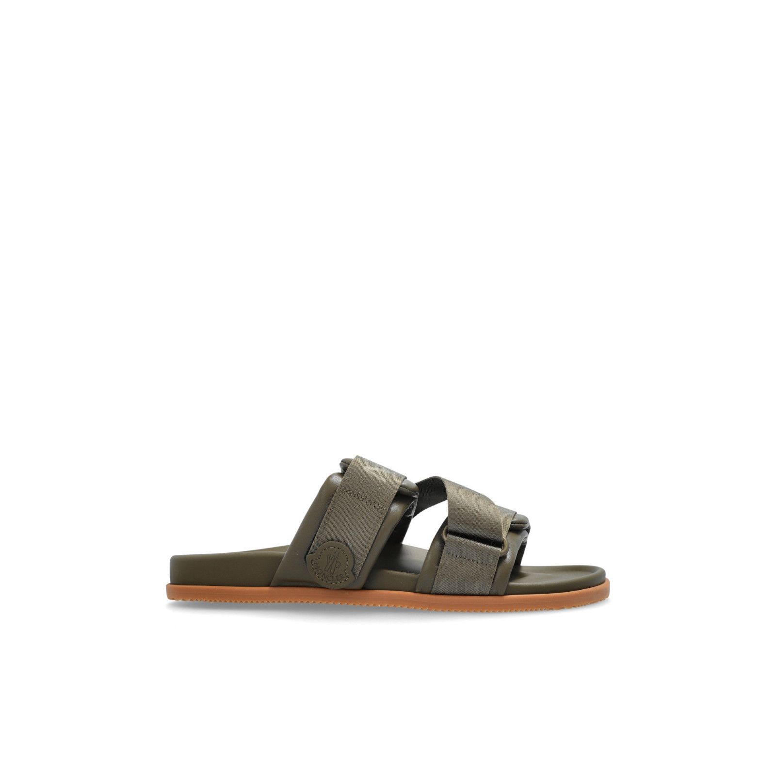 MONCLER Men's Green Slides New (Men's size:8;)