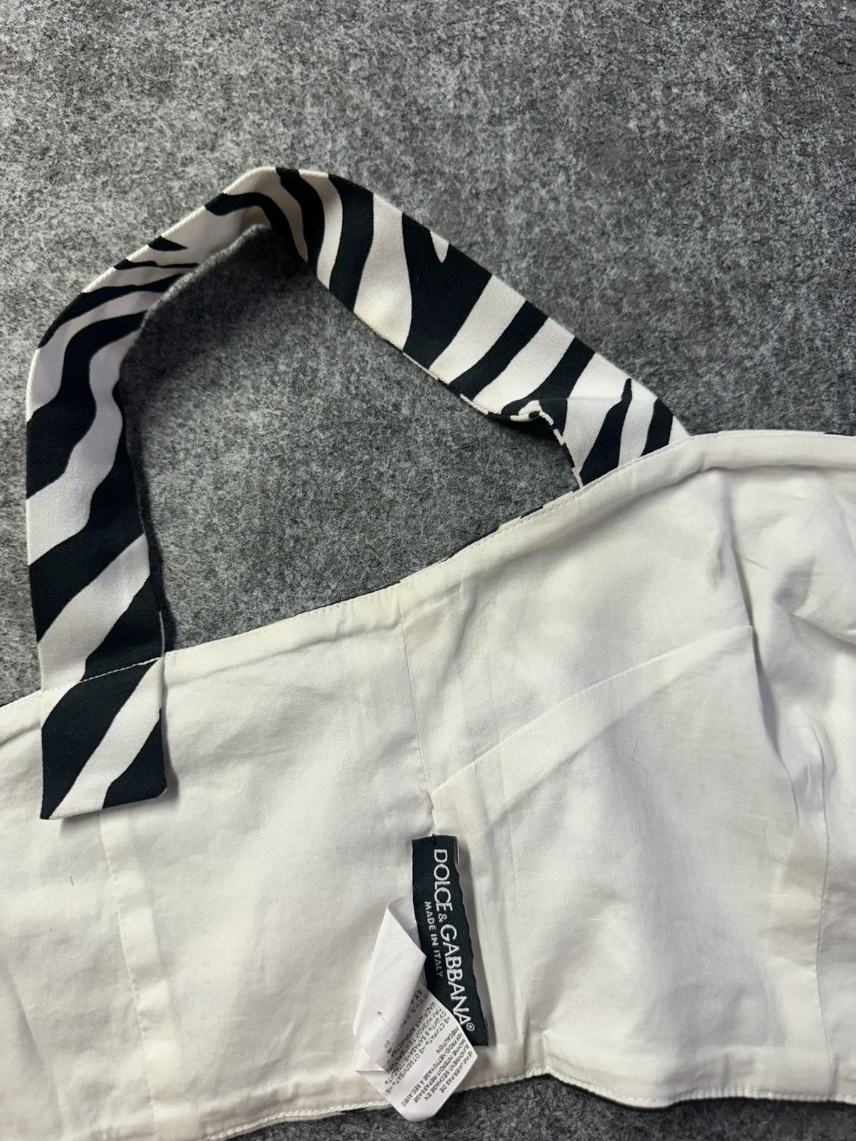 Dolce & Gabbana Dolce & Gabbana Square Neck Bustier Top Zebra Crop Black Size XL / US 12-14 / IT 48-50 - 7 Thumbnail