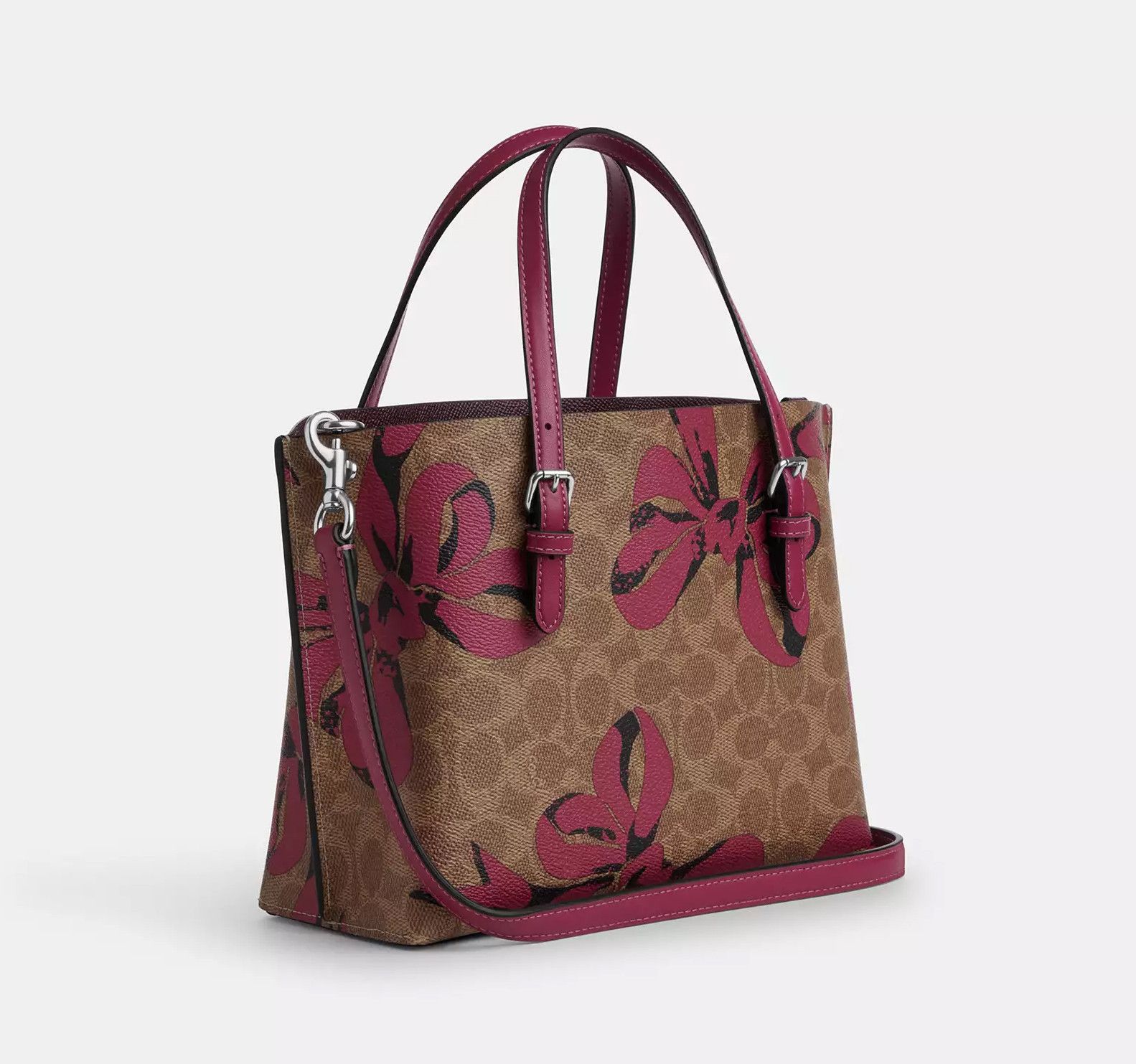 Coach Mollie Tote Bag 25 In Signature Canvas With Bow Print CZ767 Size ONE SIZE - 8 Thumbnail