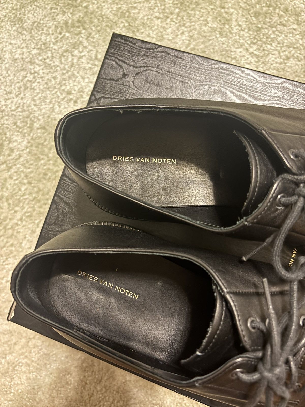 Dries Van Noten Black Oxford Lace Up Derbies Size US 11 / EU 44 - 4 Thumbnail