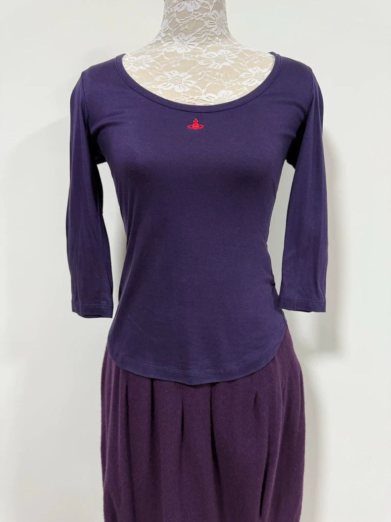 Vivienne Westwood Vivienne Westwood size2 Purple orb embroidered seven-quarte Size M / US 6-8 / IT 42-44 - 3 Thumbnail