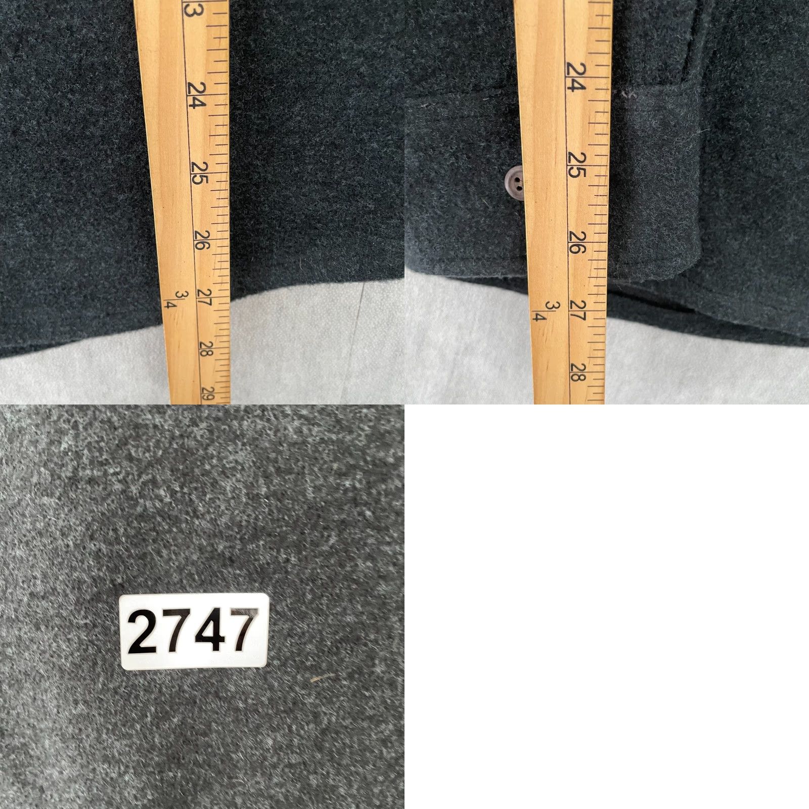 Vintage Teton Gravity Research Flannel Mens Large Black Gray Overshirt Jacket Wool Blend Size US L / EU 52-54 / 3 - 8 Thumbnail