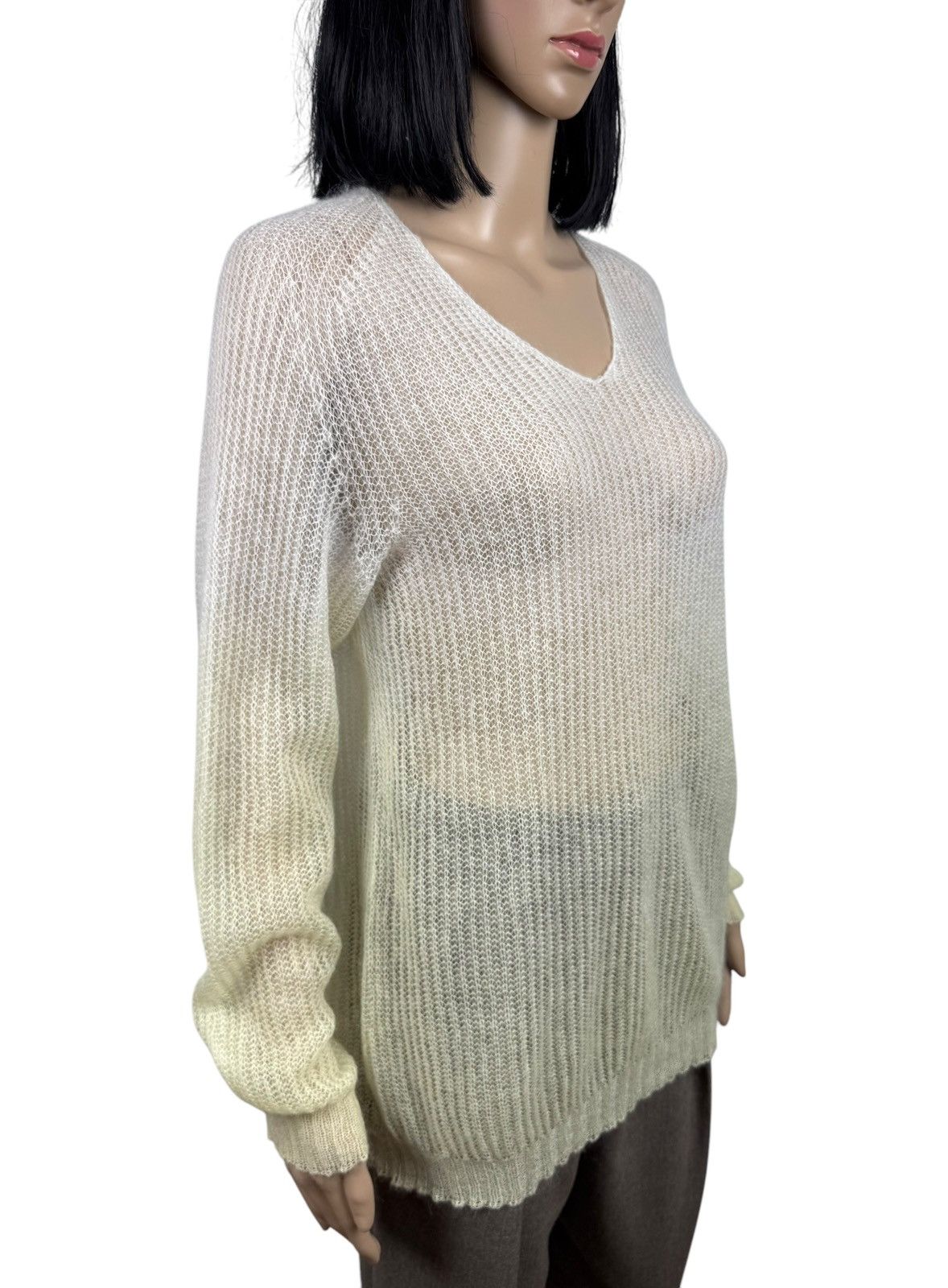 Roberto Collina Roberto Collina Transparent Gradient Sweater Wool-Mohair Size M / US 6-8 / IT 42-44 - 3 Thumbnail