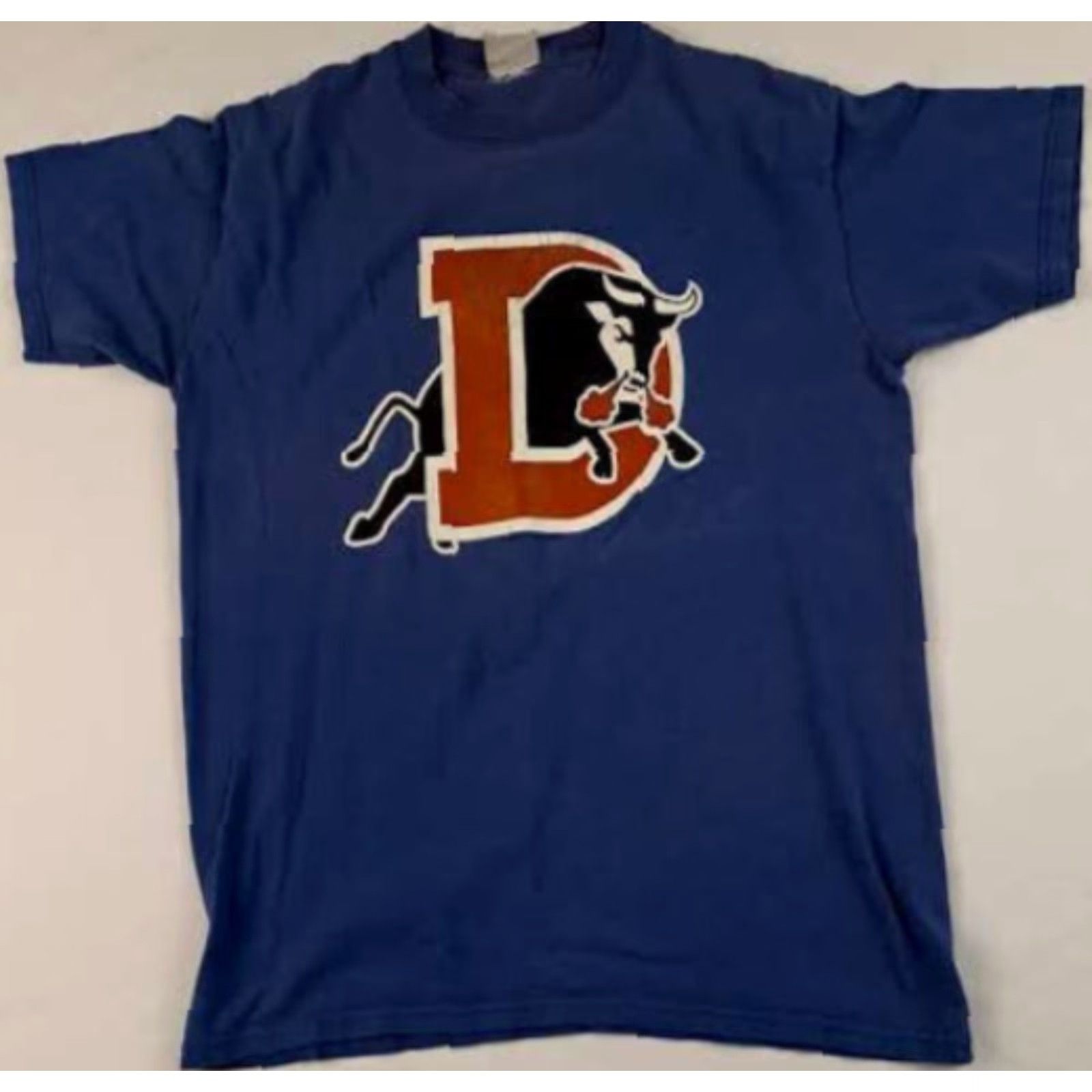 Vintage VINTAGE Durham Bulls Majestic T-Shirt Medium M Men Blue 1990s Bulls Logo Shirt Mens Size US M / EU 48-50 / 2 - 2 Thumbnail