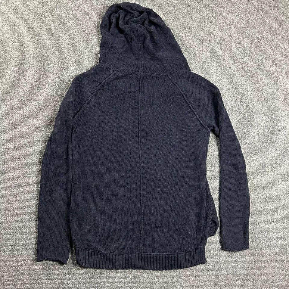 Other 360 Sweater Womens XS Blue Knit Henley Hooded 100% Cotton Size XS / US 0-2 / IT 36-38 - 6 Thumbnail