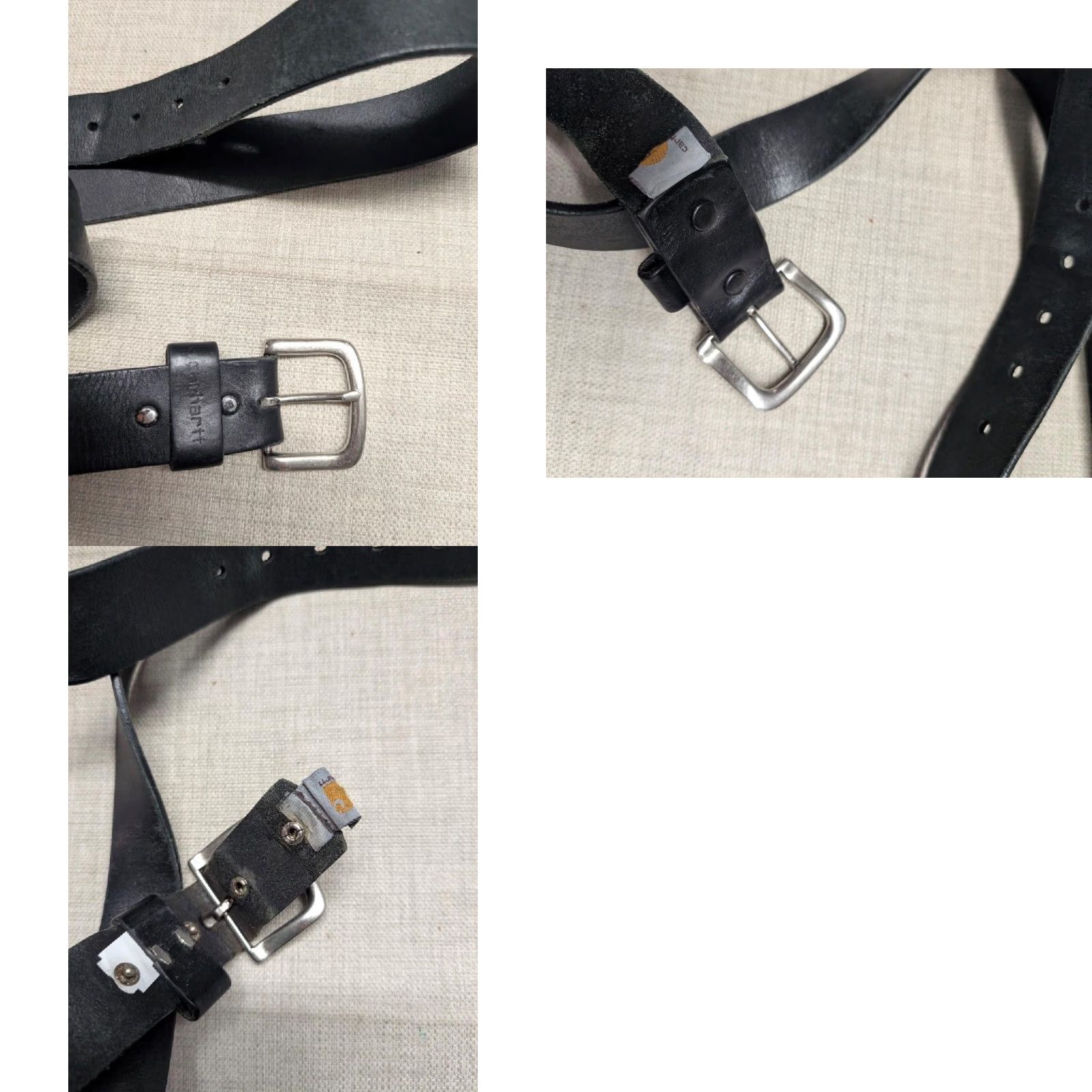 Carhartt VINTAGE Carhartt Belt Western 1-3/8" Full Grain Leather 38 Mens Buckle Brown Size 38 - 8 Thumbnail