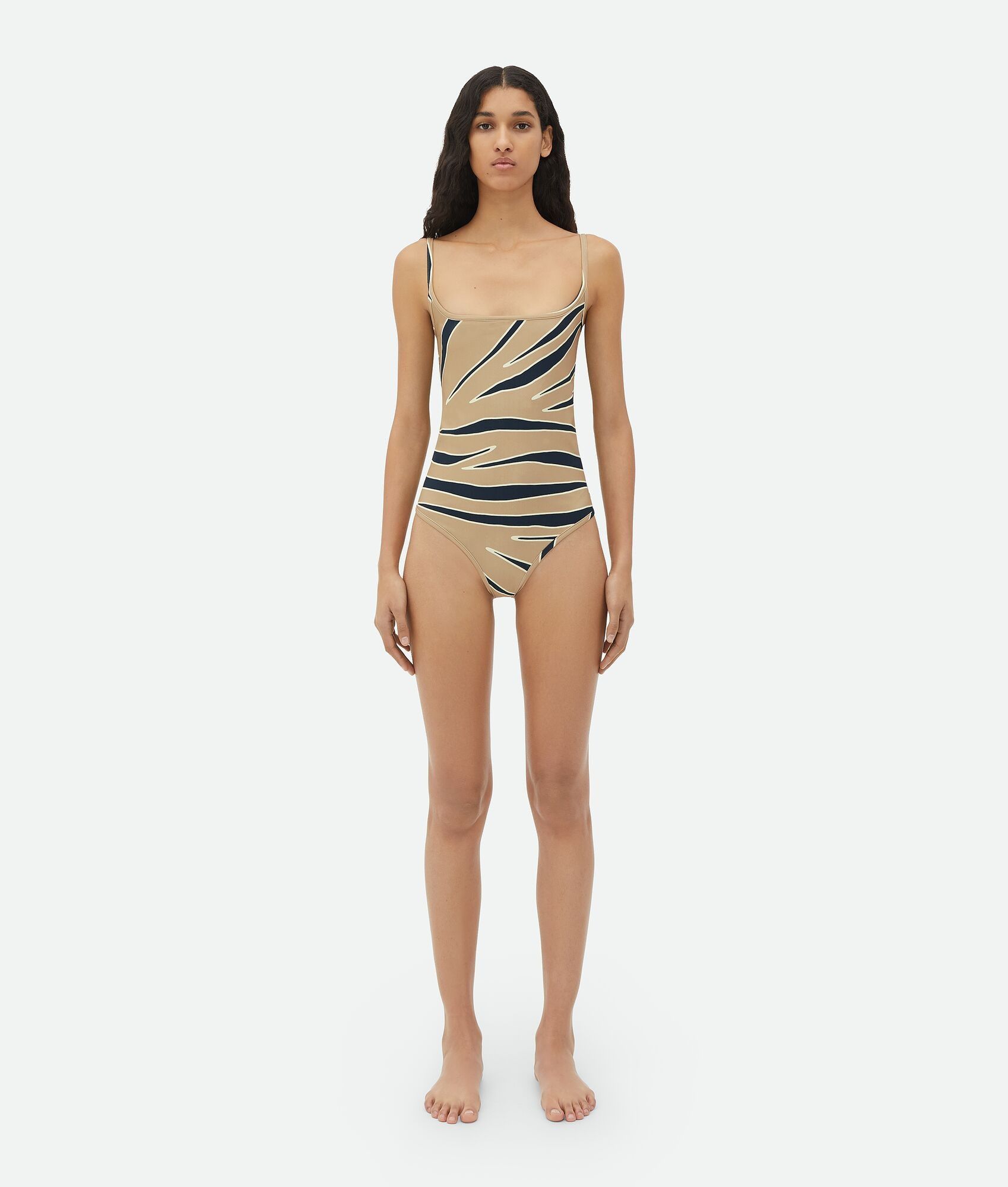 Bottega Veneta o1n1vont0325 Animal Print Stretch Nylon Swimsuit Multicolor Size S / US 4 / IT 40 - 1 Thumbnail