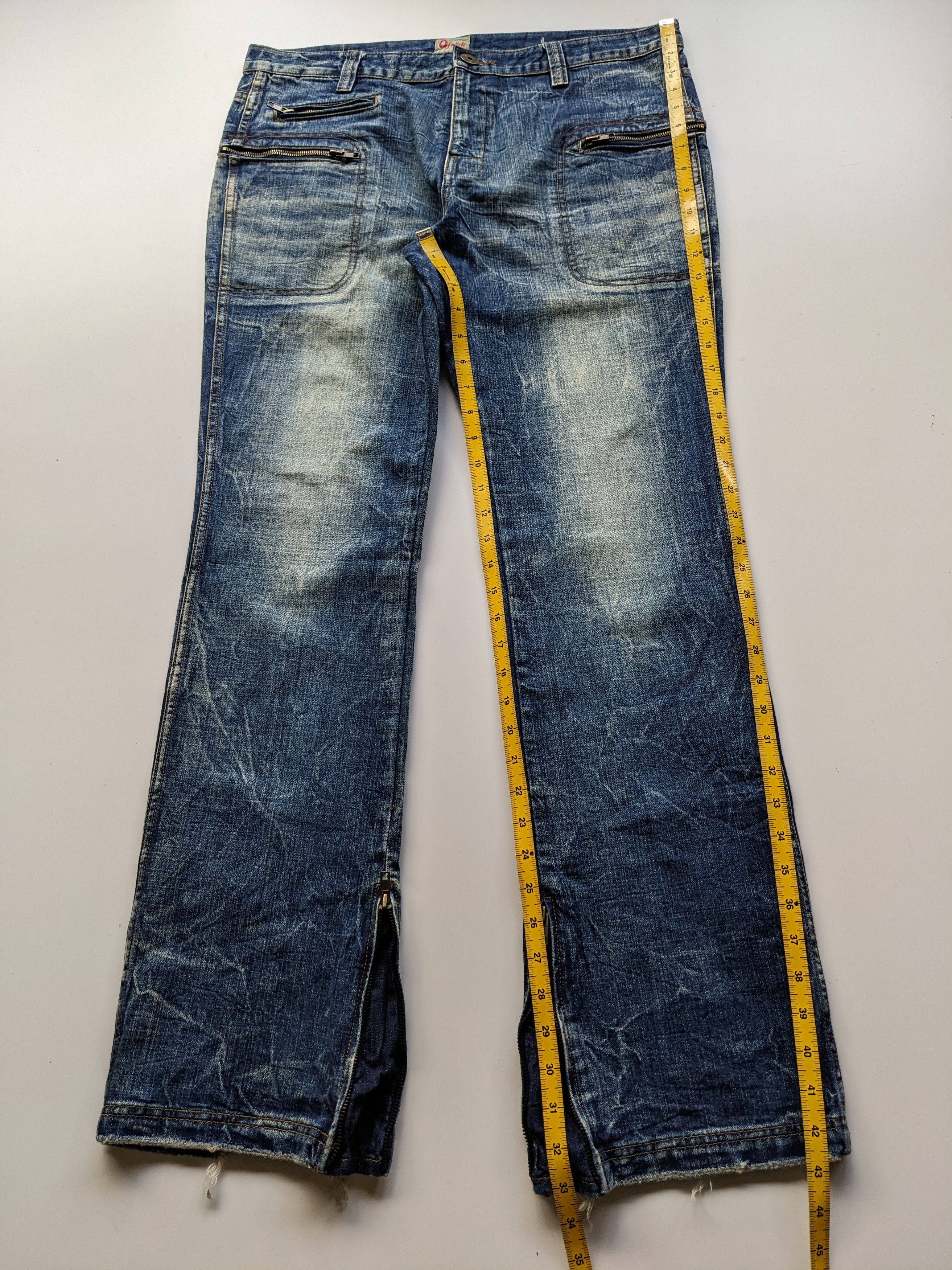 Hedi Slimane × Japanese Brand × Jean Pinball clawmark flare zipper jeans Size US 37 - 9 Thumbnail