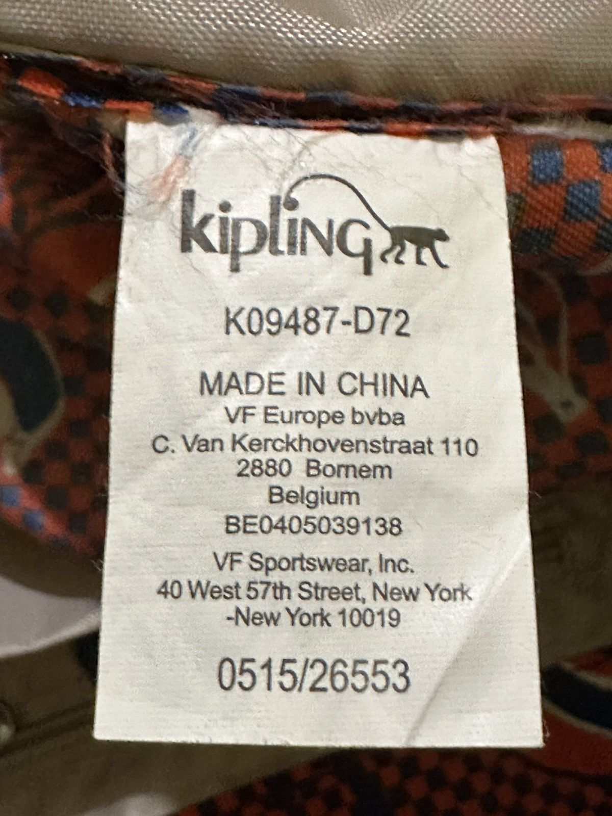 Japanese Brand Kipling Swim Bag Supertaboo Tropic 42x38 cm Size ONE SIZE - 6 Thumbnail