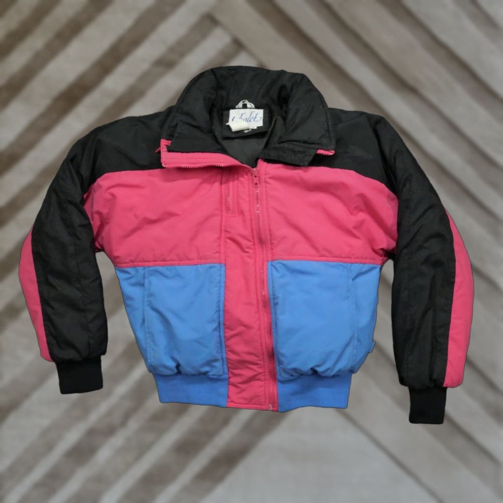 Vintage VINTAGE Chalet Womens Coat 80s Down Puffer Ski Pink XS Small Black Blue Size S / US 4 / IT 40 - 1 Thumbnail