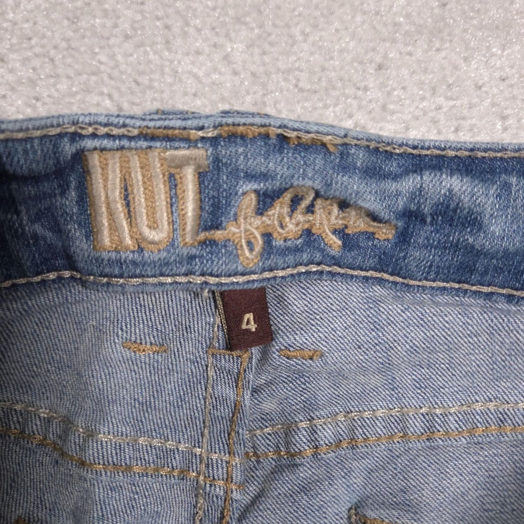 Vintage KUT from the Kloth Jeans Womens 4 Blue Mid Rise Skinny Stretch Embroidered Denim Size 27" / US 4 / IT 40 - 7 Thumbnail