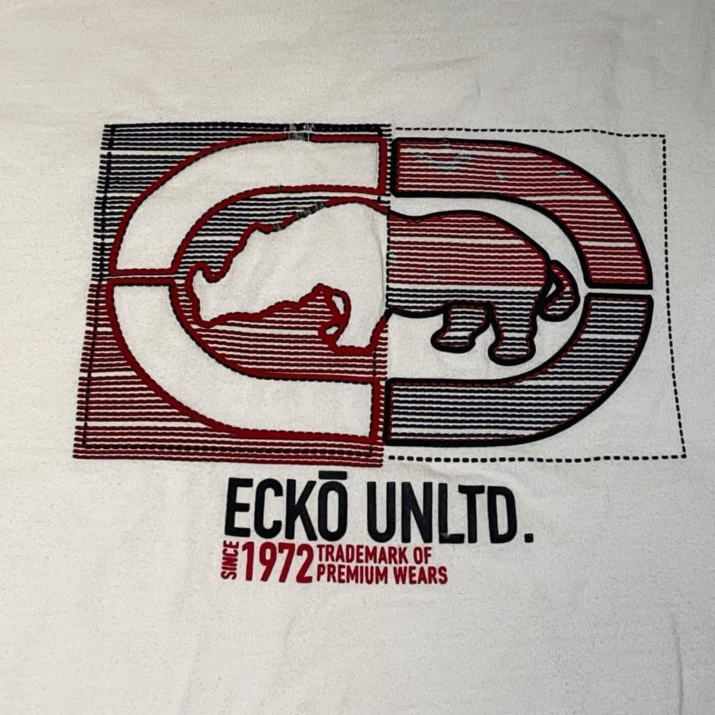 Ecko Unltd. Ecko Unltd Rhino Logo Tee XL Thrashed Streetwear Ripped Y2K Size US XL / EU 56 / 4 - 8 Thumbnail