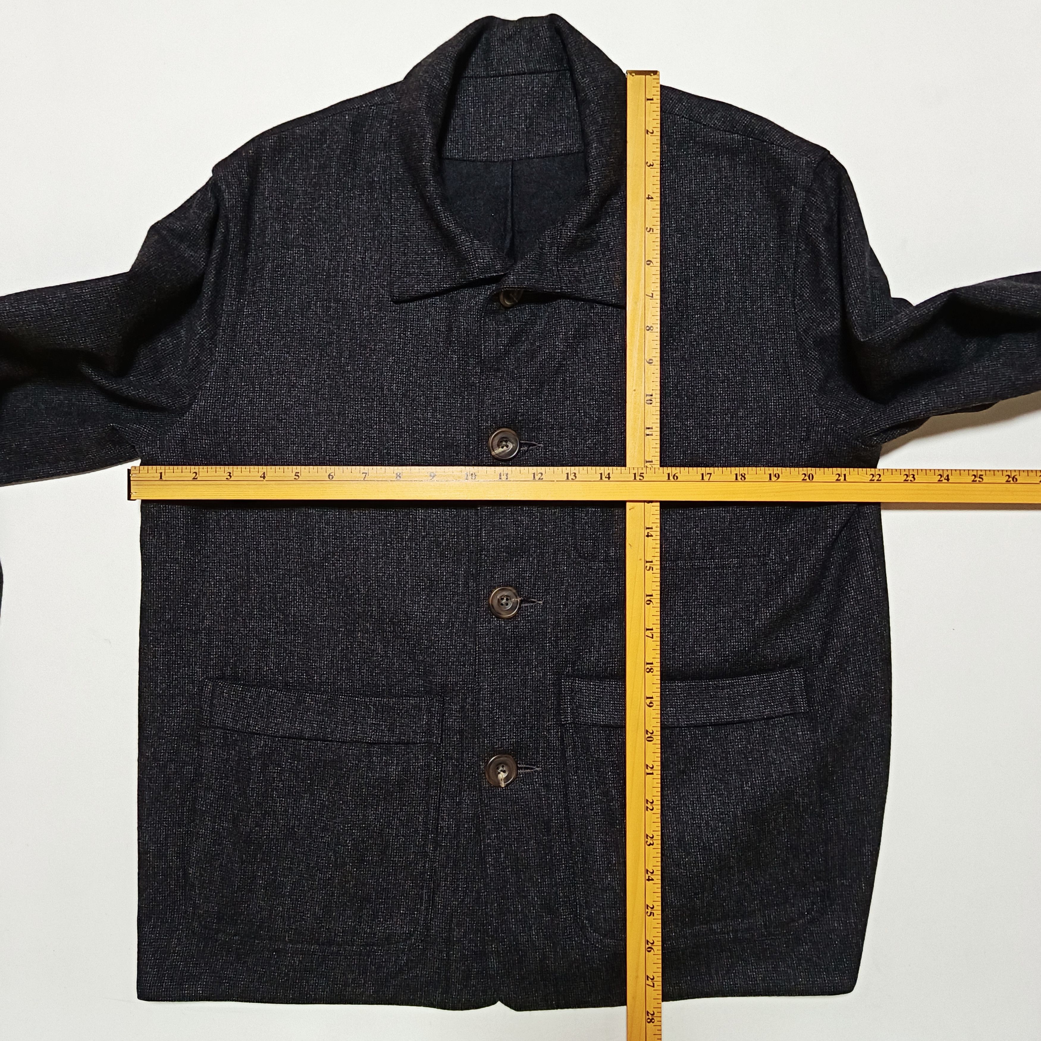 S.E.H. Kelly S.E.H. Kelly Charcoal Black Wool Cashmere Work Jacket Size US M / EU 48-50 / 2 - 7 Thumbnail
