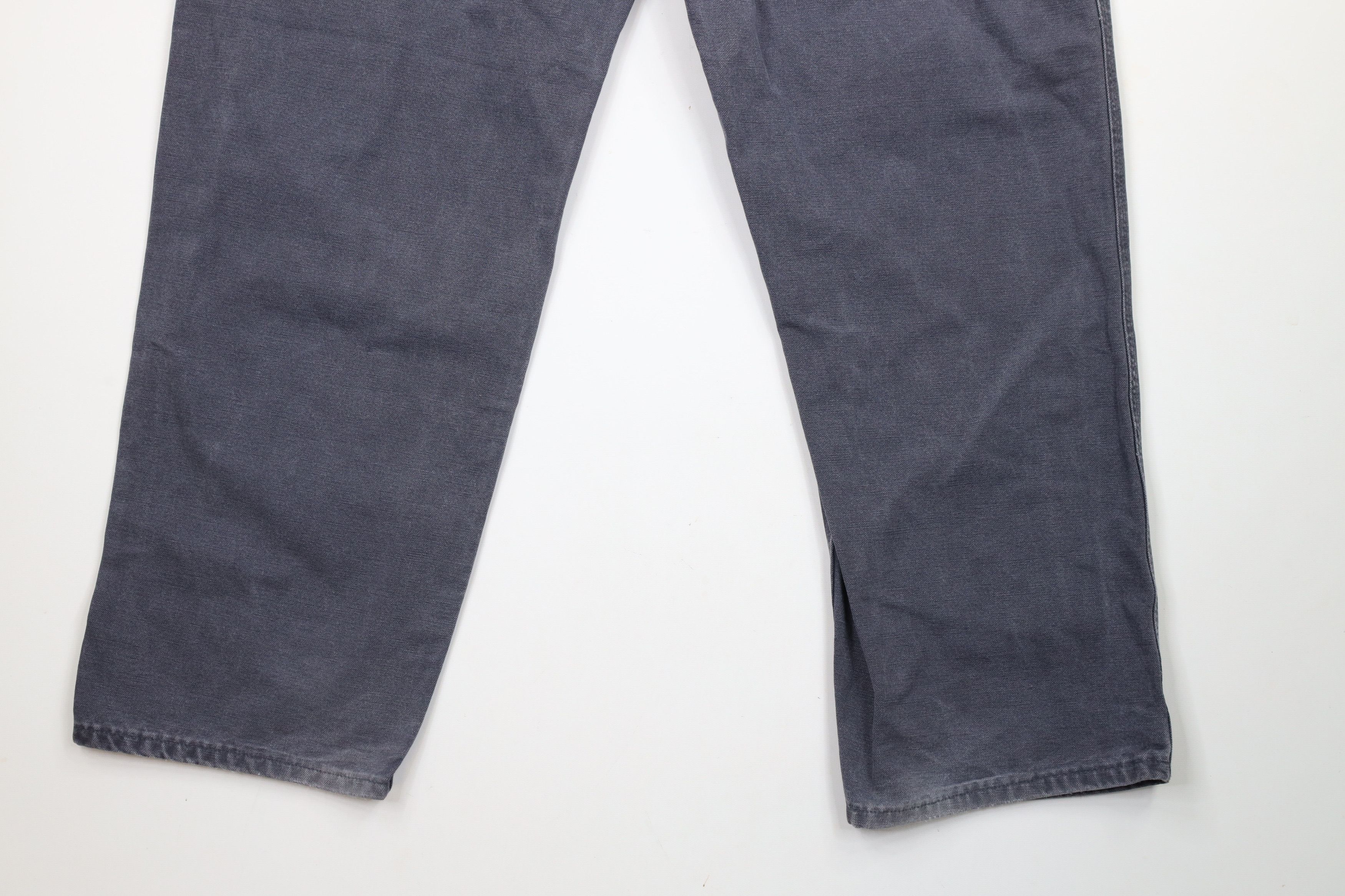 Carhartt × Vintage Vintage Carhartt Canvas Wide Leg Dungaree Pants Petrol Blue Size US 44 / EU 60 - 13 Thumbnail