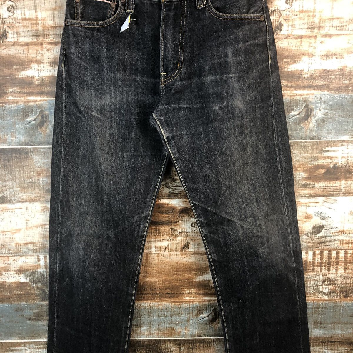 Japanese Brand DL Uniqlo Black Denim Pants #C288 Size US 29 - 5 Thumbnail