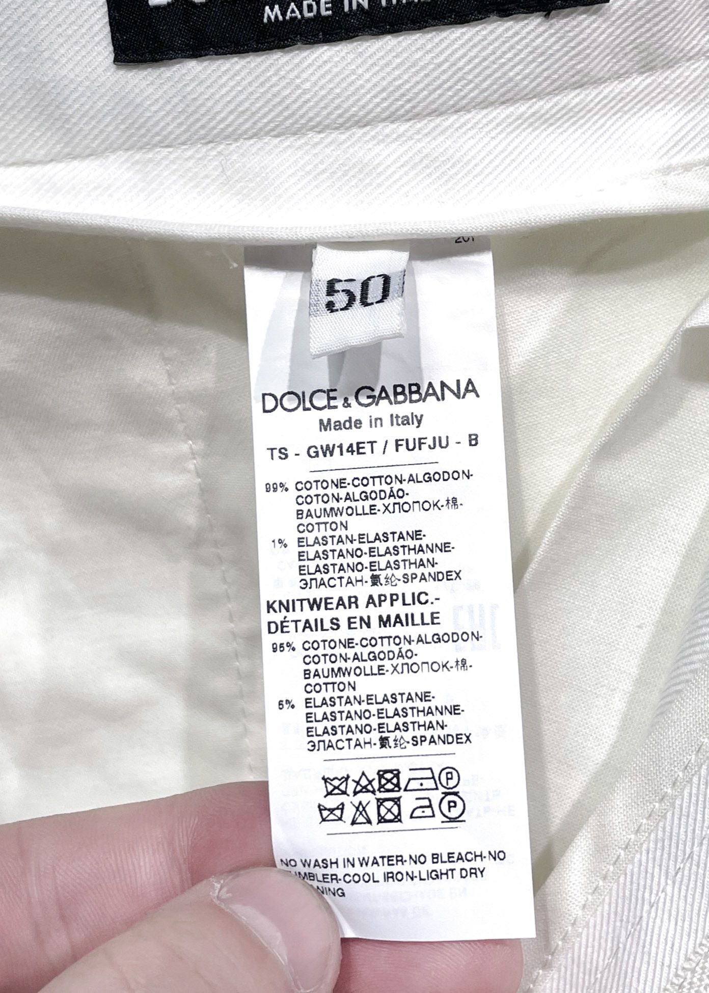 Dolce & Gabbana Dolce & Gabbana Ivory Cargo Jogger Contrast Cuffs Trouser Size US 34 / EU 50 - 8 Thumbnail