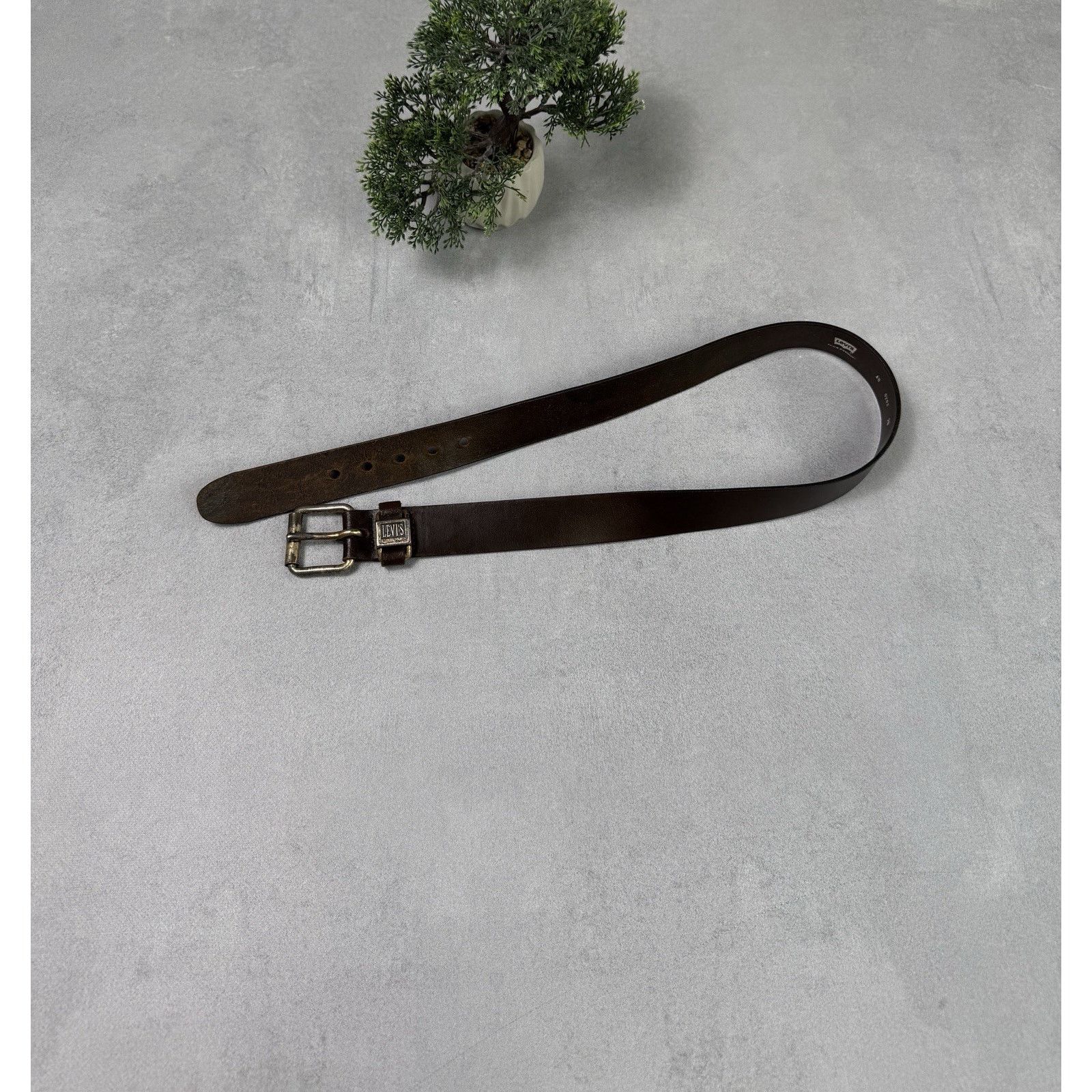 Levi's Vintage Levis Belt Logo Leather Men Brown Size 90/36 Size 36 - 1 Thumbnail