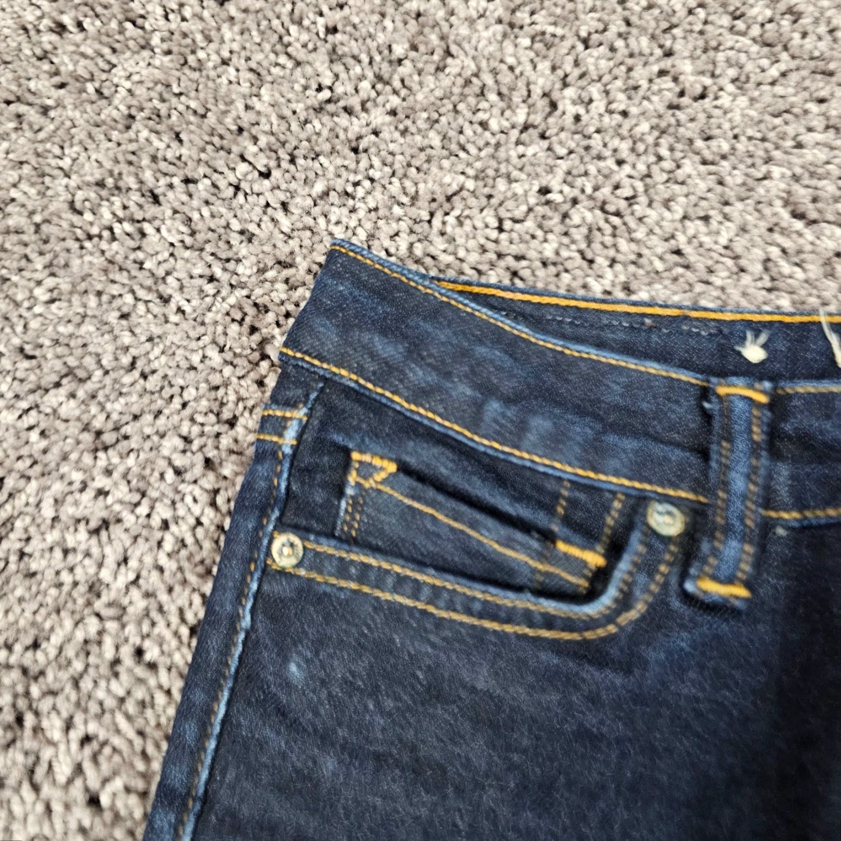 Allsaints VINTAGE AllSaints Womens Jeans Skinny Low Rise 0 Dark Wash Blue Stretch Denim Inseam 30 inches Girls Size 25" / US 0 / IT 36 - 3 Thumbnail