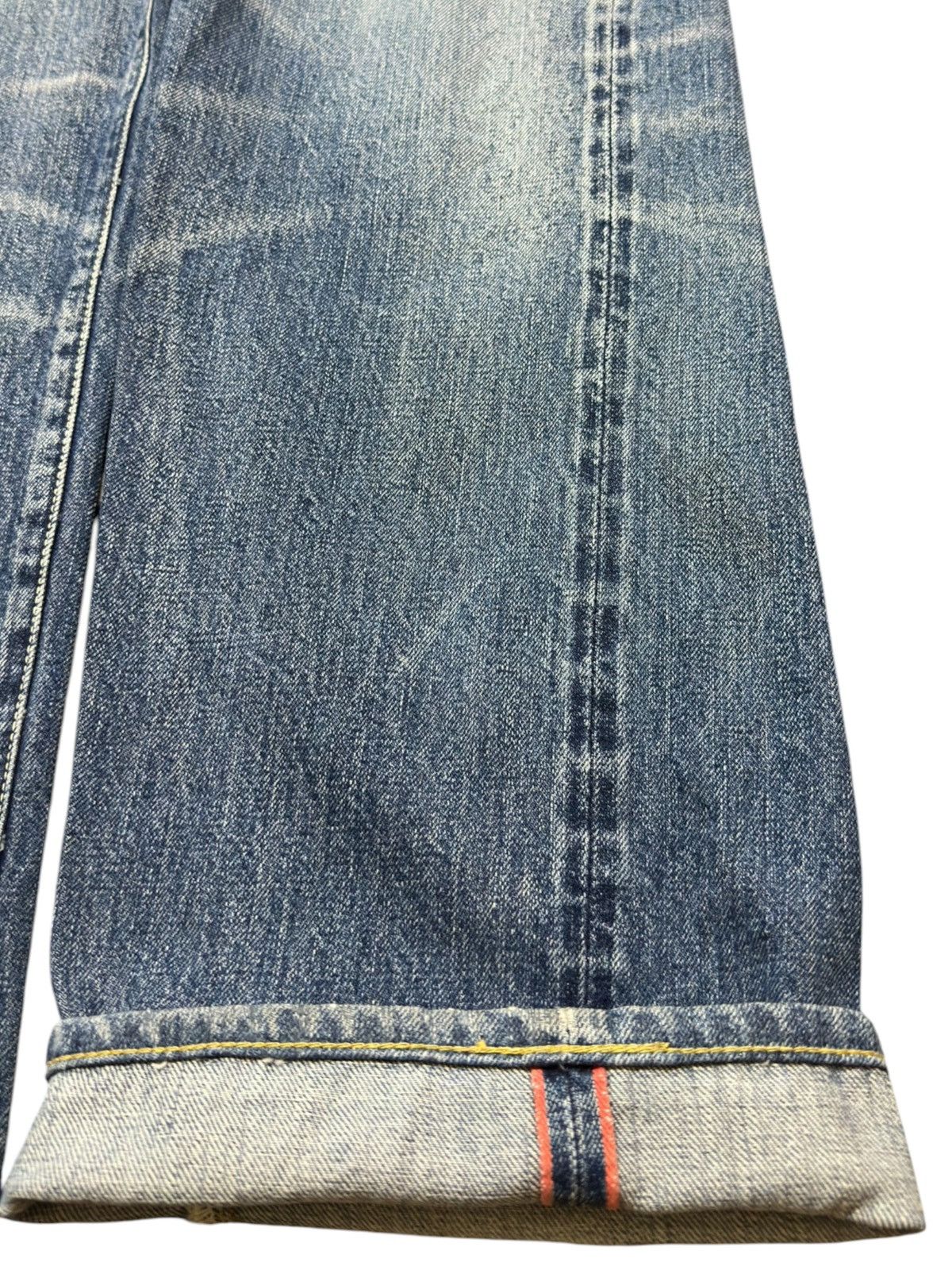 Kapital Vintage Kapital Selvedge Button Fly Faded Whiskers Denim Size US 30 / EU 46 - 3 Thumbnail