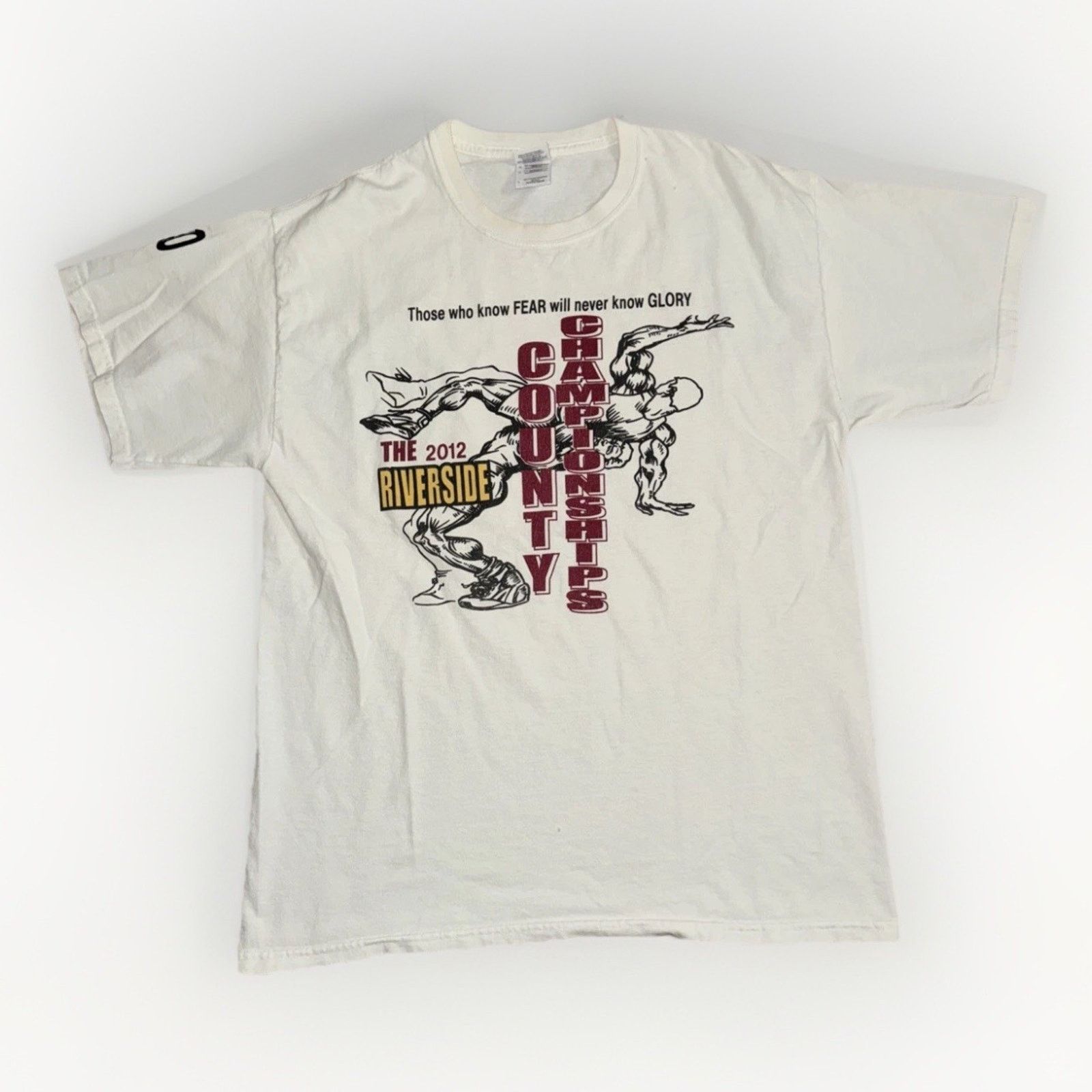 Gildan Vintage 2012 Wrestling Championships T-Shirt White L 21x28 Size US L / EU 52-54 / 3 - 1 Thumbnail