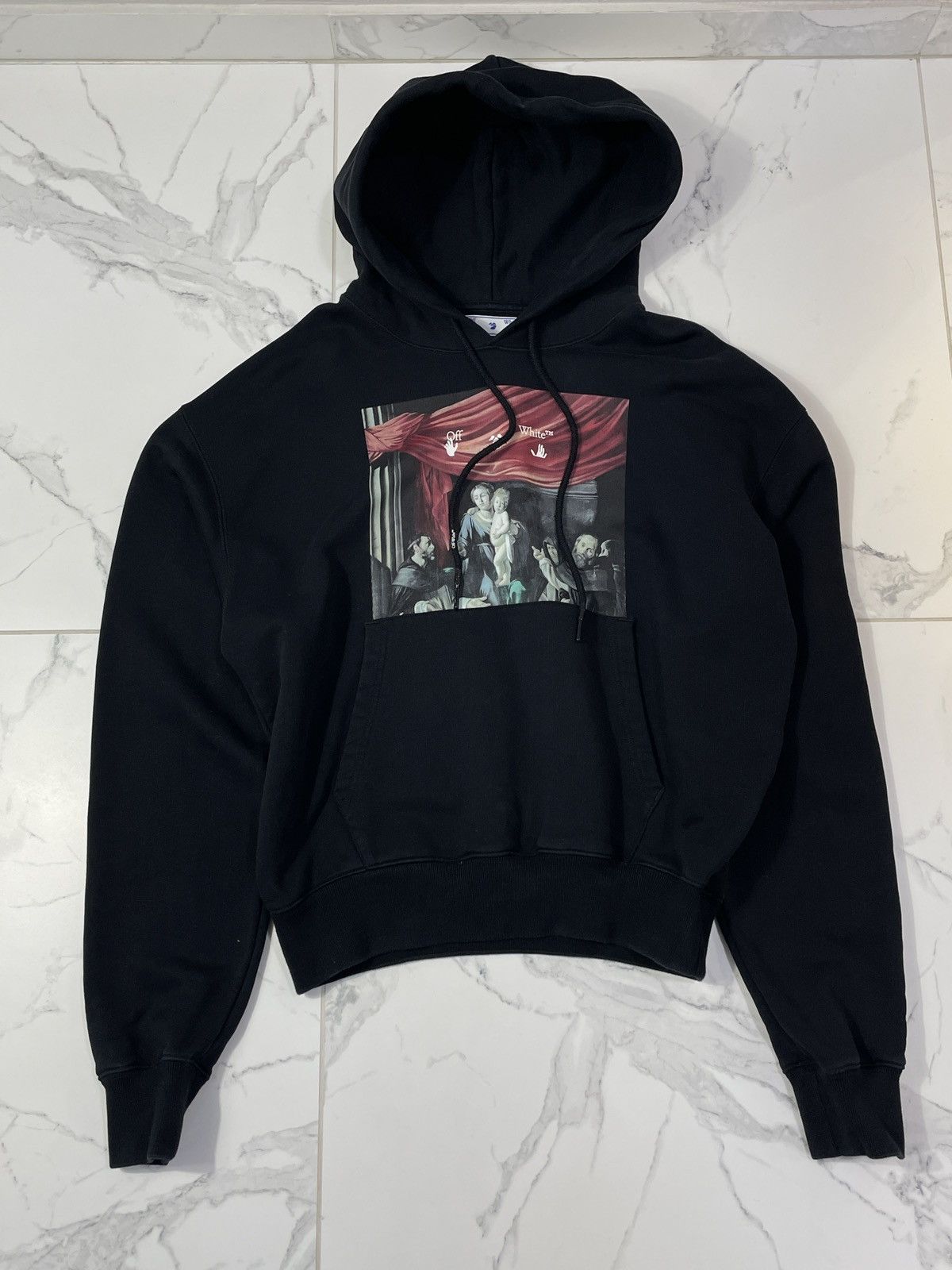 Off-White Off-White Men's Caravaggio Print Hoodie Black Size US S / EU 44-46 / 1 - 1 Thumbnail