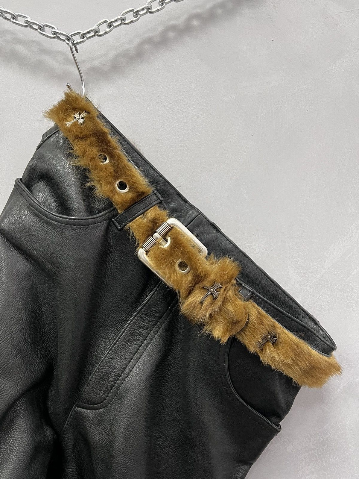 Hysteric Glamour × If Six Was Nine VINTAGE AVANT-GARDE GOTHIC LEATHER BELT RICK OWENS STYLE Size ONE SIZE - 1 Thumbnail