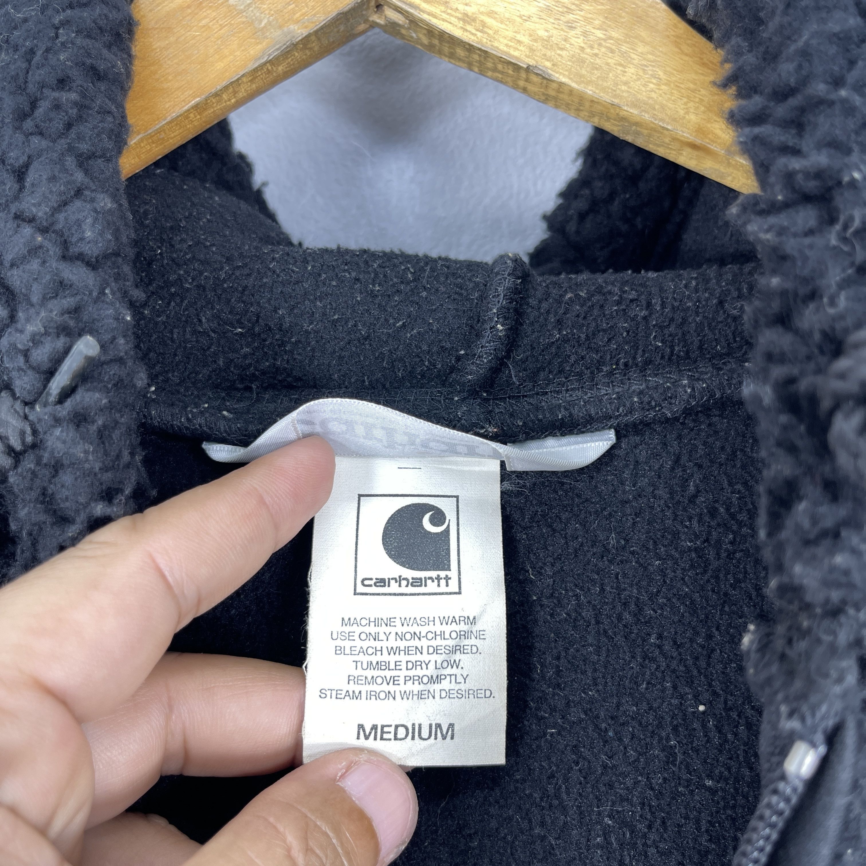 Carhartt Vintage CARHARTT Deep Pile Fleece Zip Up Hoodie Size US M / EU 48-50 / 2 - 5 Thumbnail