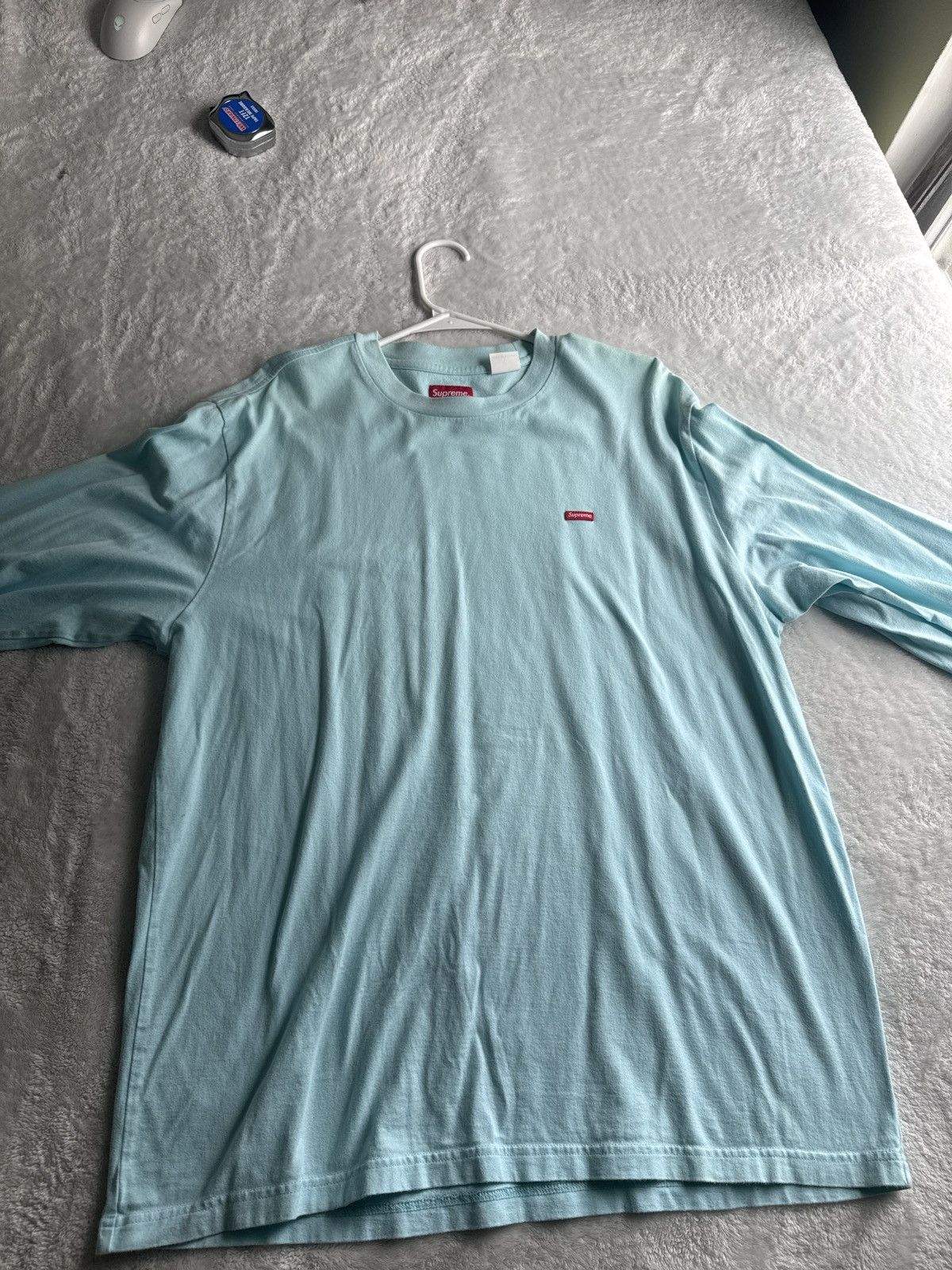 Supreme Supreme Light Blue Small Box Logo Long Sleeve size L Size US L / EU 52-54 / 3 - 5 Thumbnail