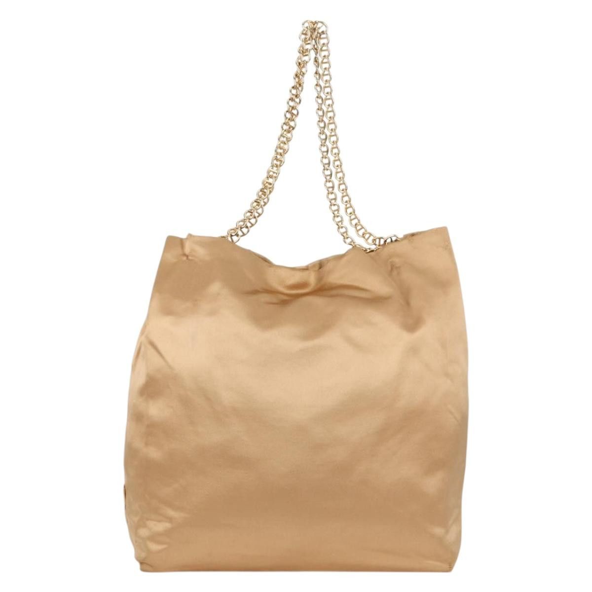 Prada PRADA Chain Tote Bag Satin Gold Size ONE SIZE - 2 Thumbnail