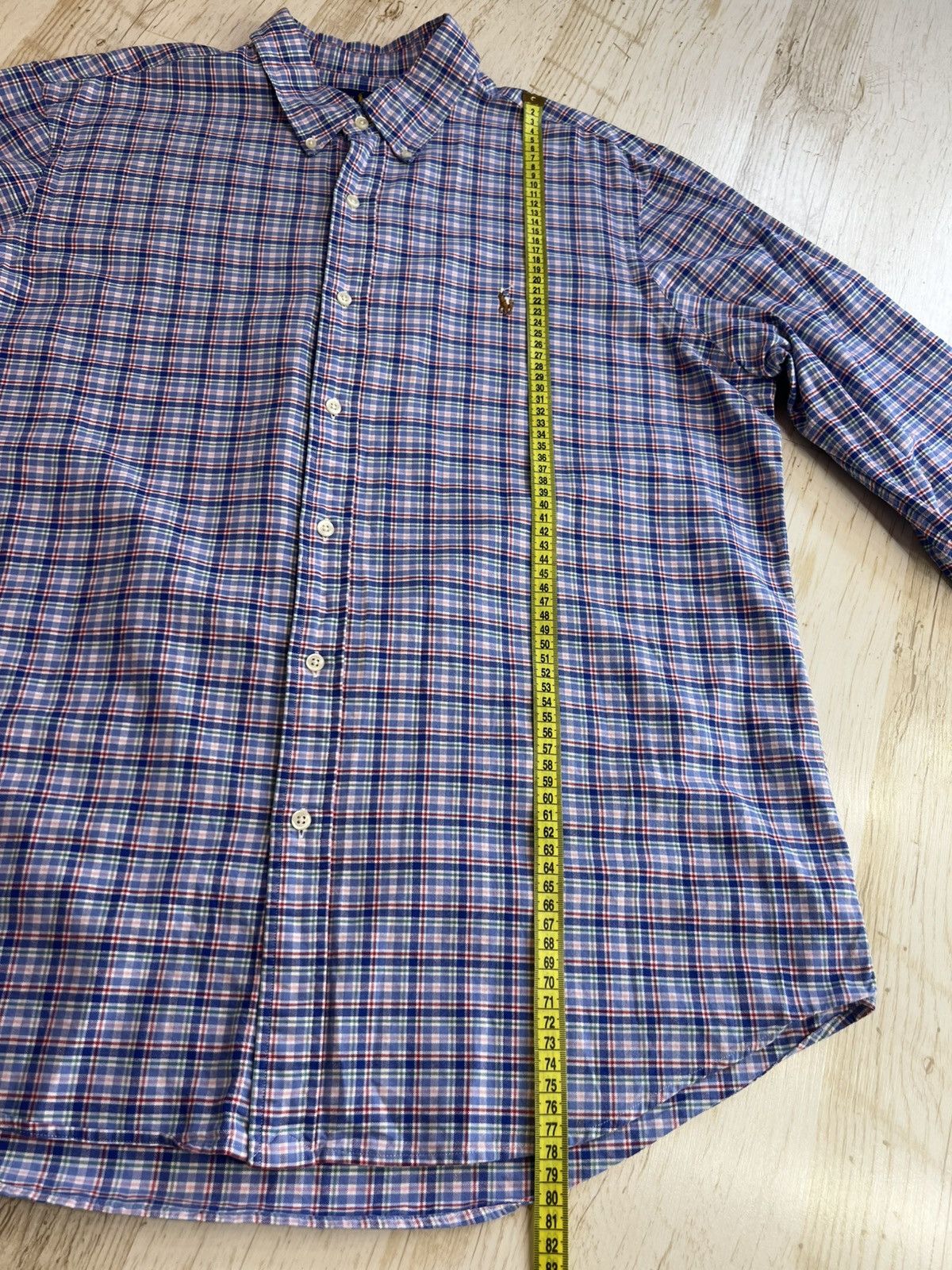 Ralph Lauren Ralph Lauren Classic Fit Plaid Shirt Blue Red Check Cotton Size US XL / EU 56 / 4 - 12 Thumbnail