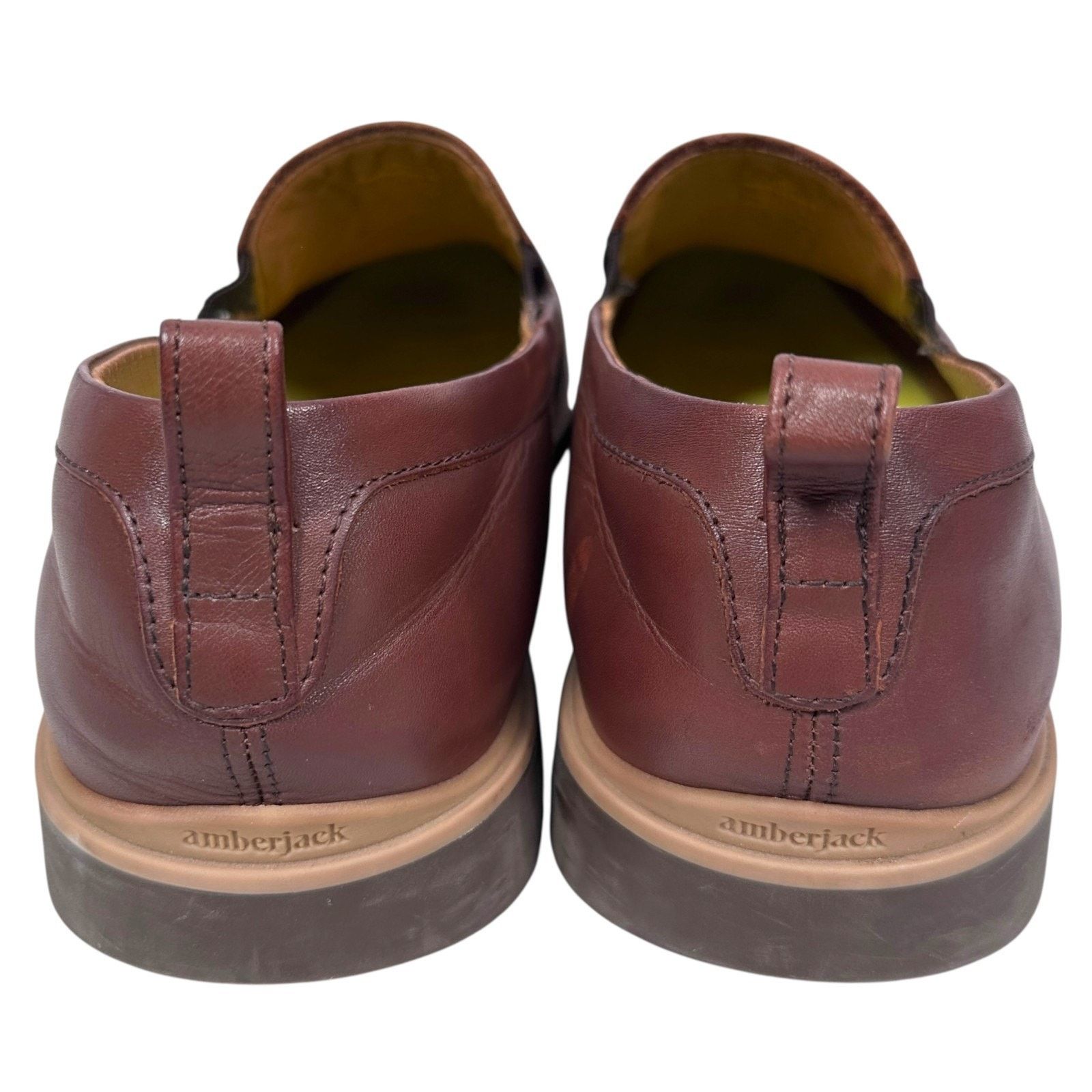 Other Amberjack Loafers Men’s US 12 M Brown Leather Slip On Shoes Size US 12 / EU 45 - 4 Thumbnail