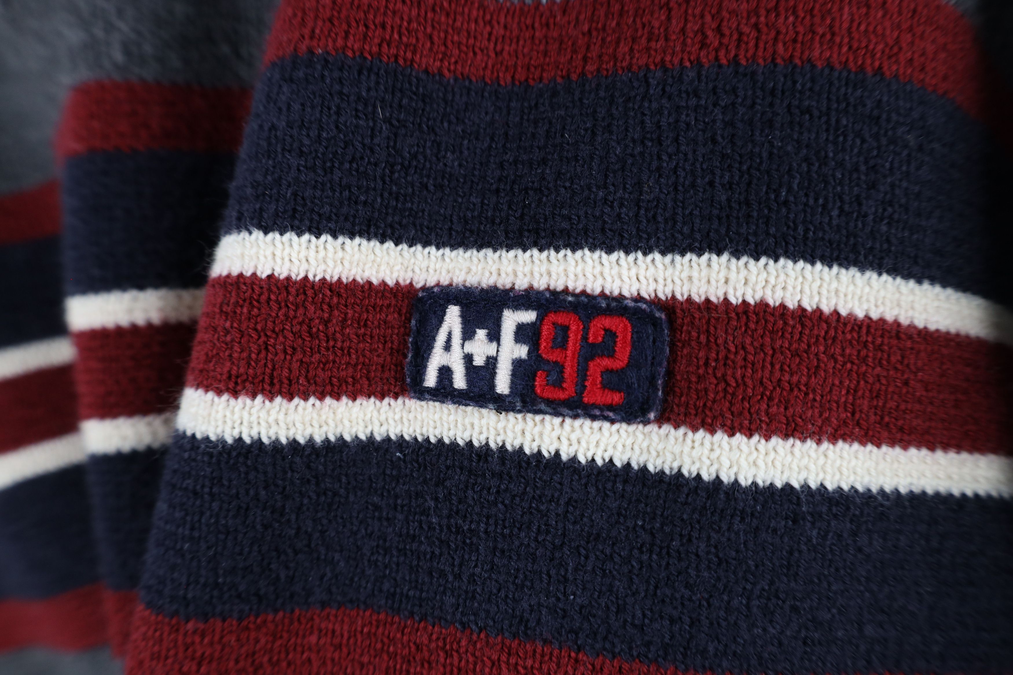 Abercrombie & Fitch × Vintage Vintage 90s Y2K Abercrombie & Fitch Knit Striped Sweater Size US XL / EU 56 / 4 - 4 Thumbnail