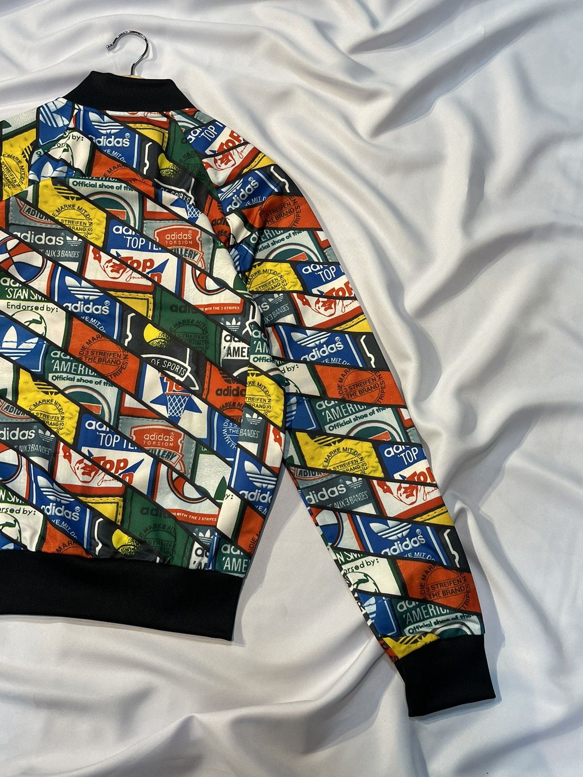 Adidas × Vintage ADIDAS BOMBER BANNERFLAG FULLPRINT JACKET Size US L / EU 52-54 / 3 - 6 Thumbnail