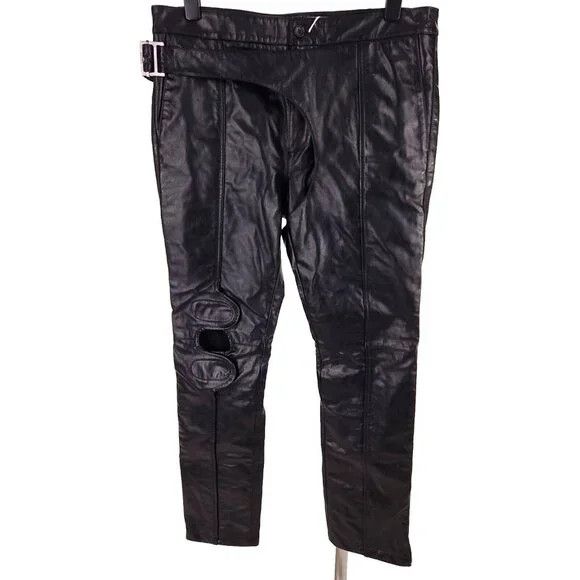 Leather Adyar Leather Brace Trousers Size XL Mens Black NWT Size US 38 / EU 54 - 2 Thumbnail