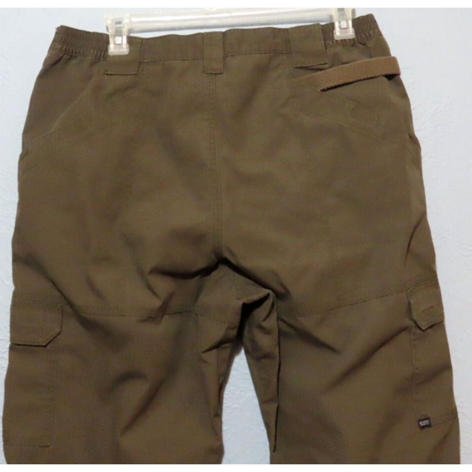 Vintage 5.11 Tactical Pants Men 40x30 Green Khaki Cargo Canvas Cotton Flat Front Straight Style Workwear 511 Tactical 74273 Size US 40 / EU 56 - 7 Thumbnail
