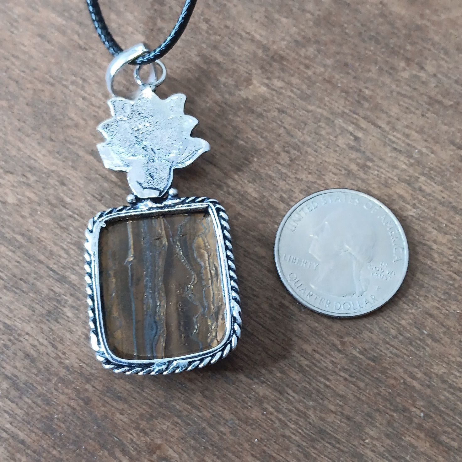 Other Tiger Eye gemstone pendant necklace Size ONE SIZE - 2 Thumbnail