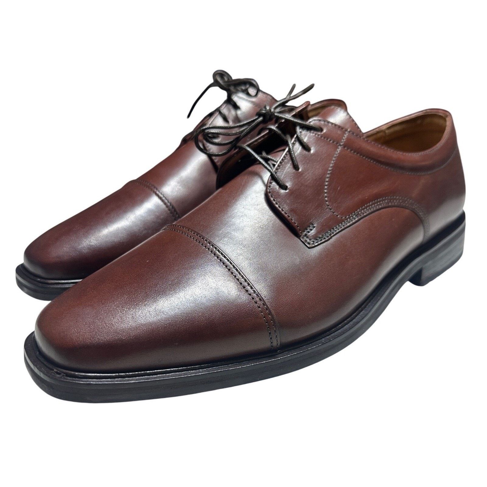 Florsheim Florsheim Tyler Derby Mens 13 Cognac Leather Dress Shoes NEW Size US 13 / EU 46 - 1 Thumbnail