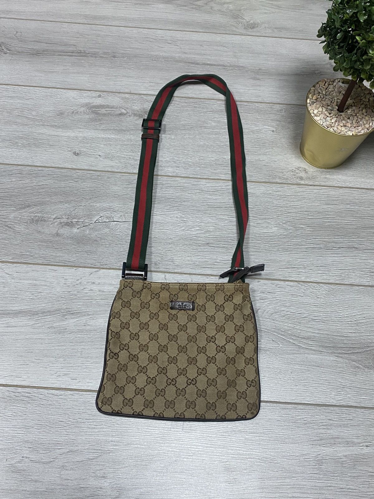 Gucci Gucci GG web monogram crossbody bag Size ONE SIZE - 1 Thumbnail
