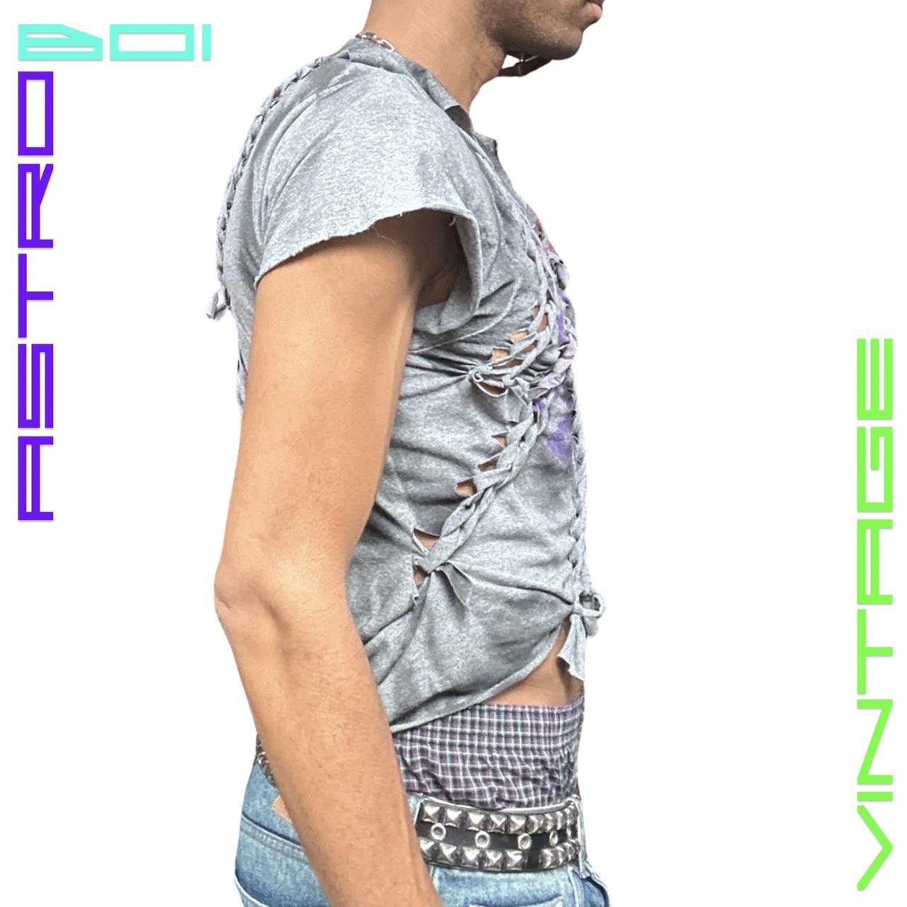 Other ASTROBOI* Abstract Printed Braided Gray T-Shirt - Large Size US L / EU 52-54 / 3 - 4 Thumbnail