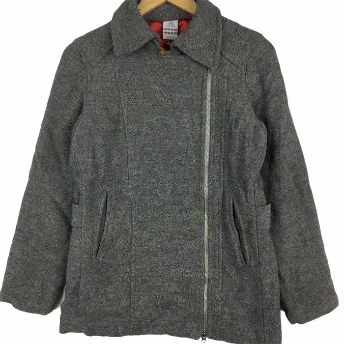 Adidas Vtg ADIDAS 3 Stripes Wool Peacoat Jacket Windbreaker Trench Size M / US 6-8 / IT 42-44 - 2 Thumbnail