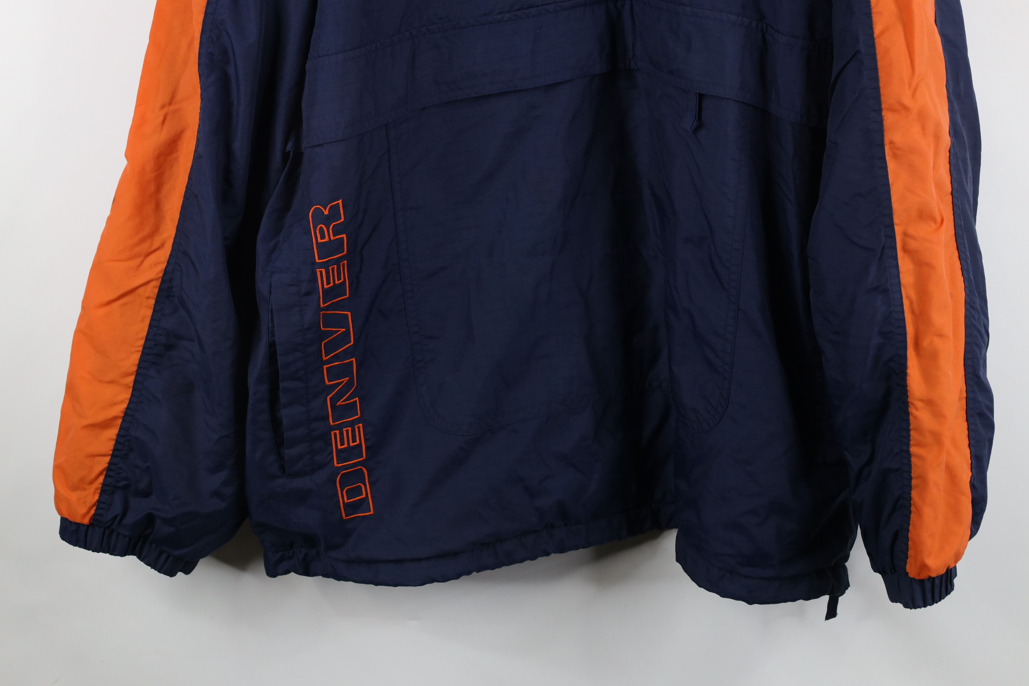 Vintage Vintage 90s Lined Denver Broncos Football Pullover Jacket Size US L / EU 52-54 / 3 - 3 Thumbnail