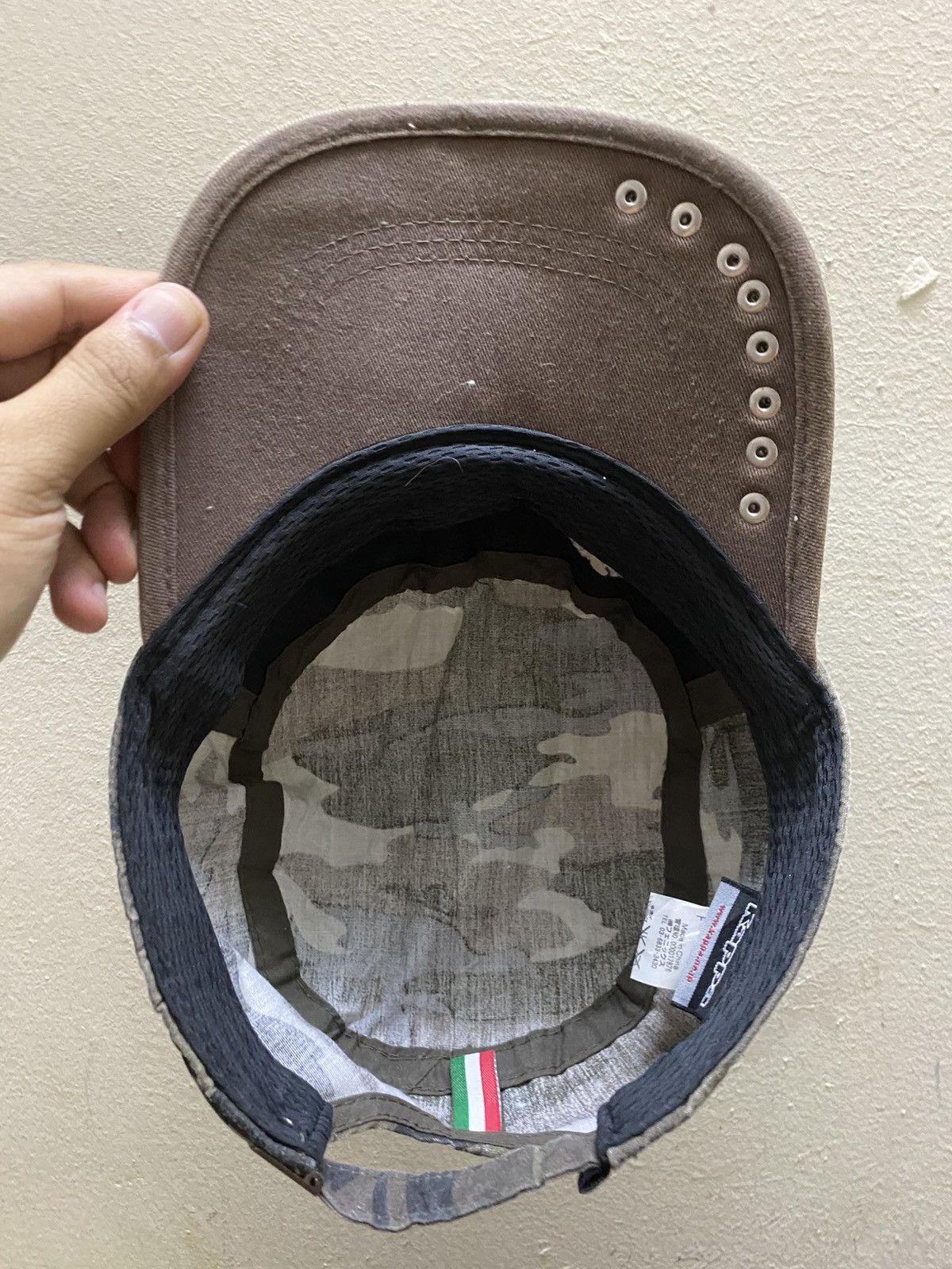 Kappa × Vintage 🔥 DISTRESSED KAPPA STUDDED CAMO CADET HAT Size ONE SIZE - 6 Thumbnail