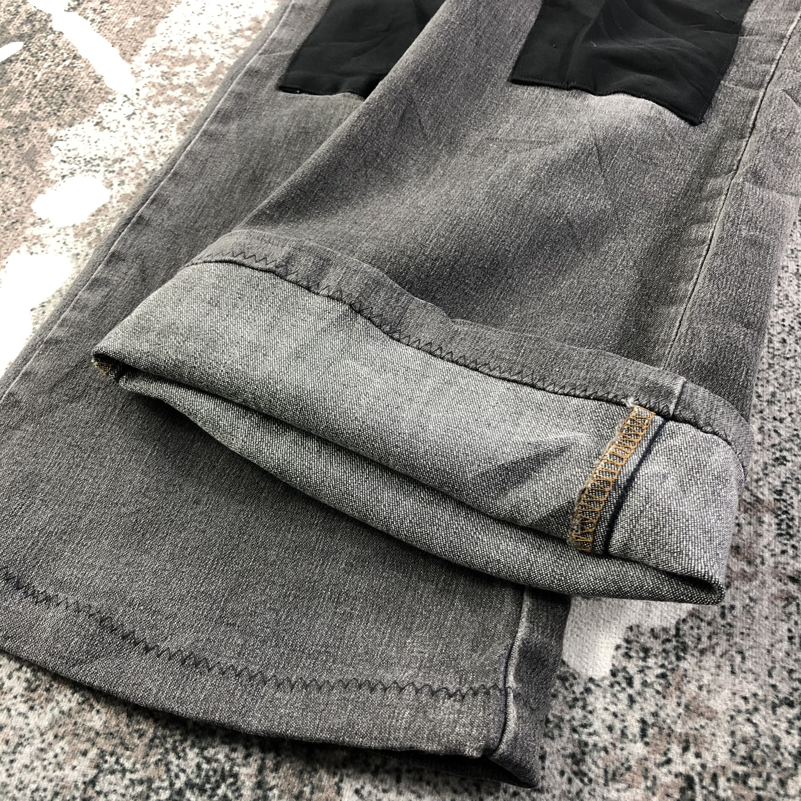 Japanese Brand Vintage Renault Jeans Faded Black Flare Denim KJ1811 Size 29" - 5 Thumbnail