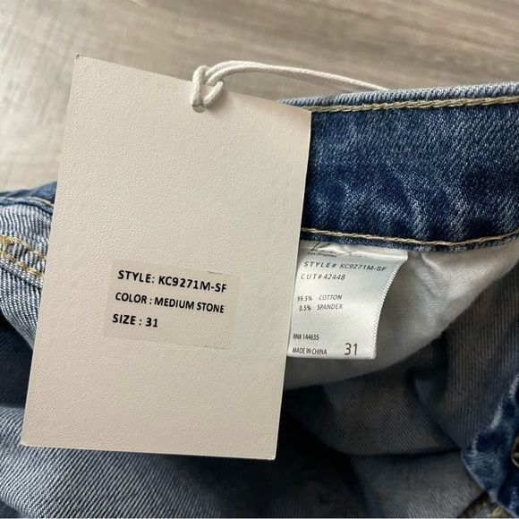 Kancan USA NWT KanCan Fort Collins High Rise Slouch Straight Jeans Ligh Size 31" - 3 Thumbnail